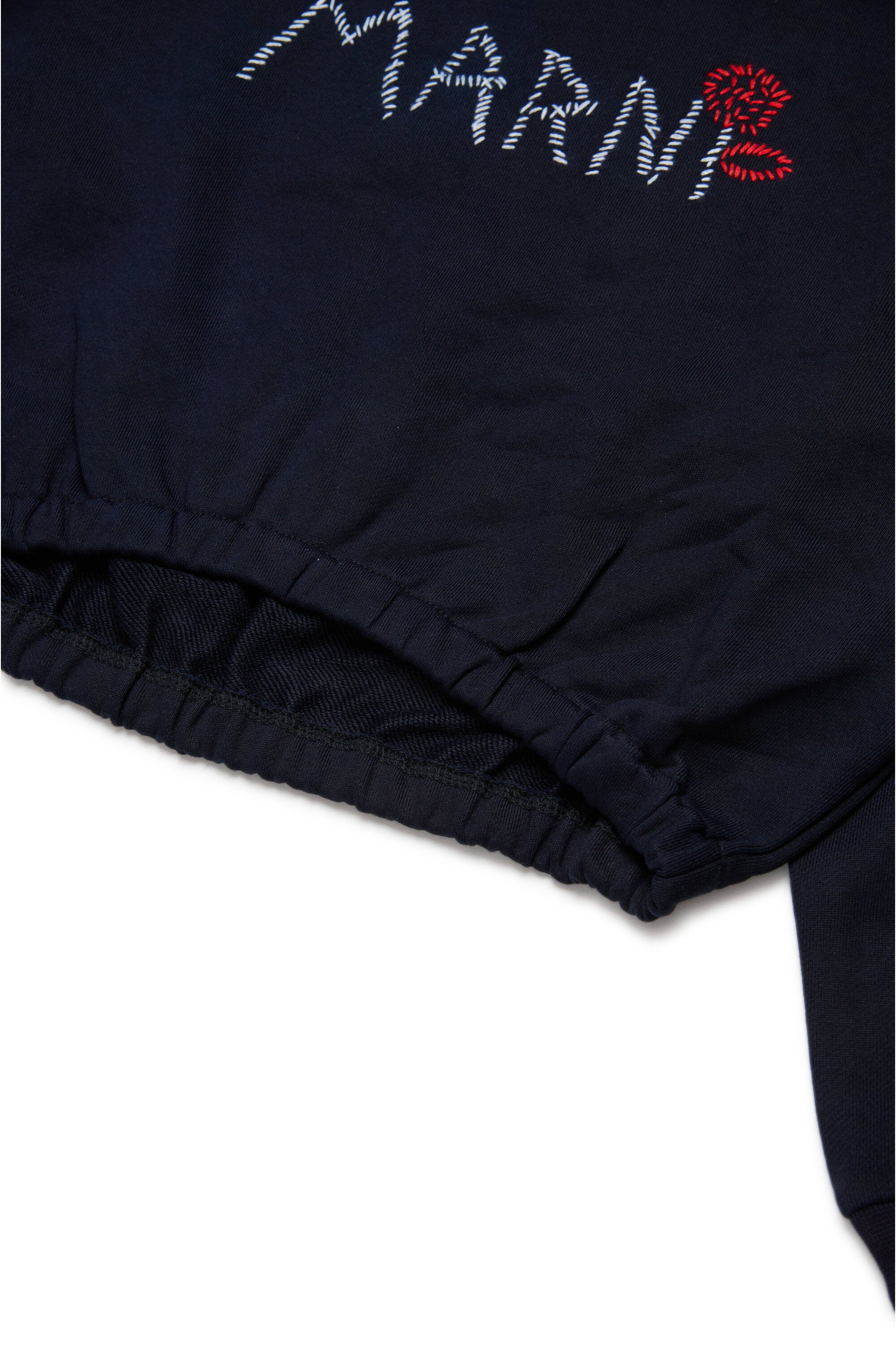 Felpa cropped girocollo con logo Marni Flower