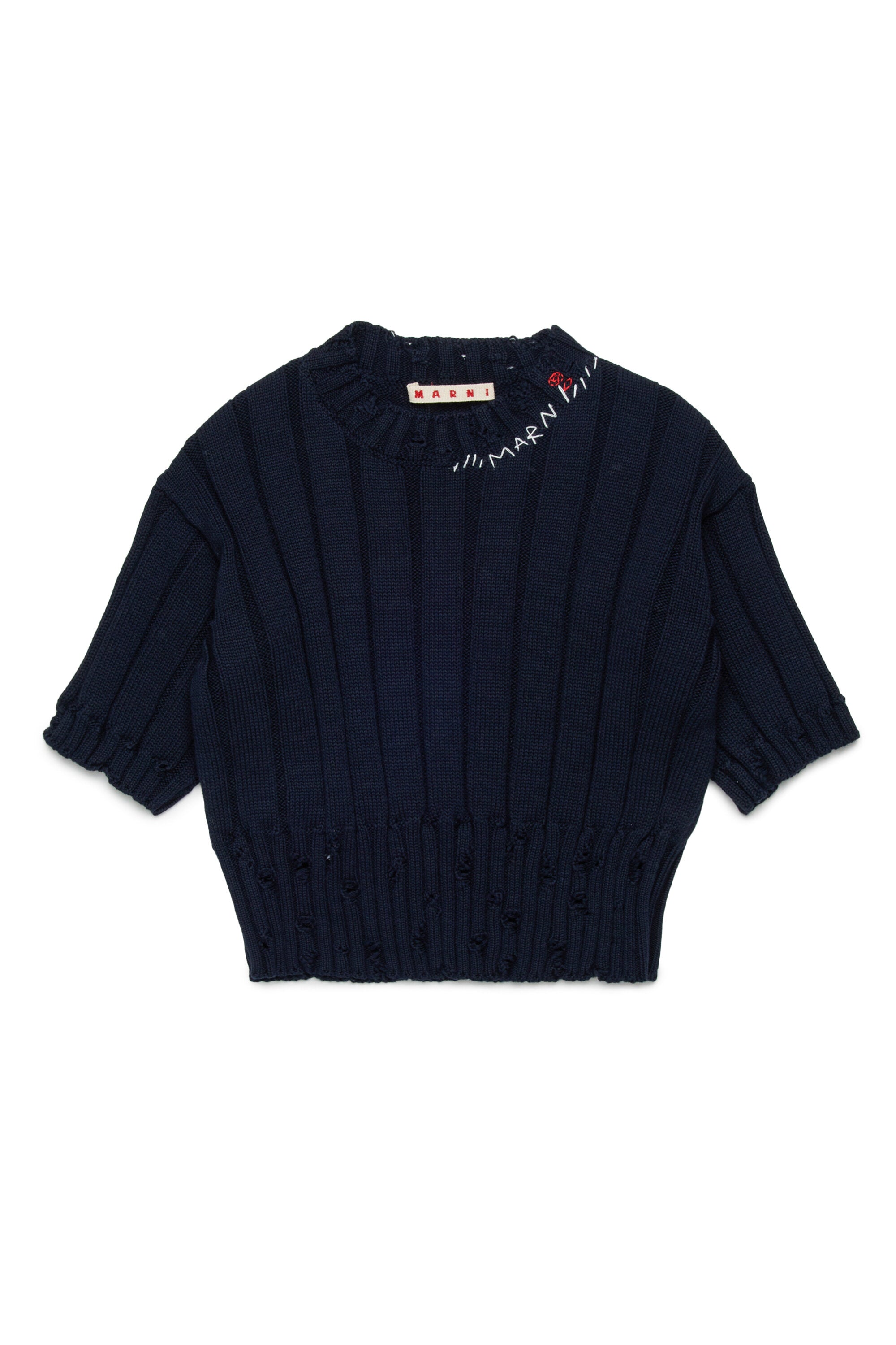 Ribbed tops with rips