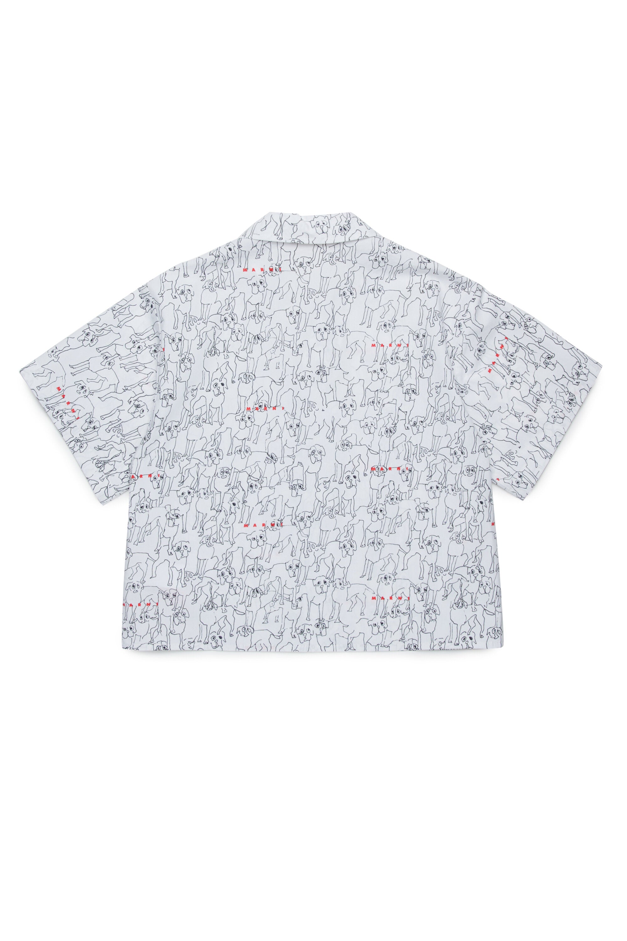 Camicia bowling in popeline allover Joy