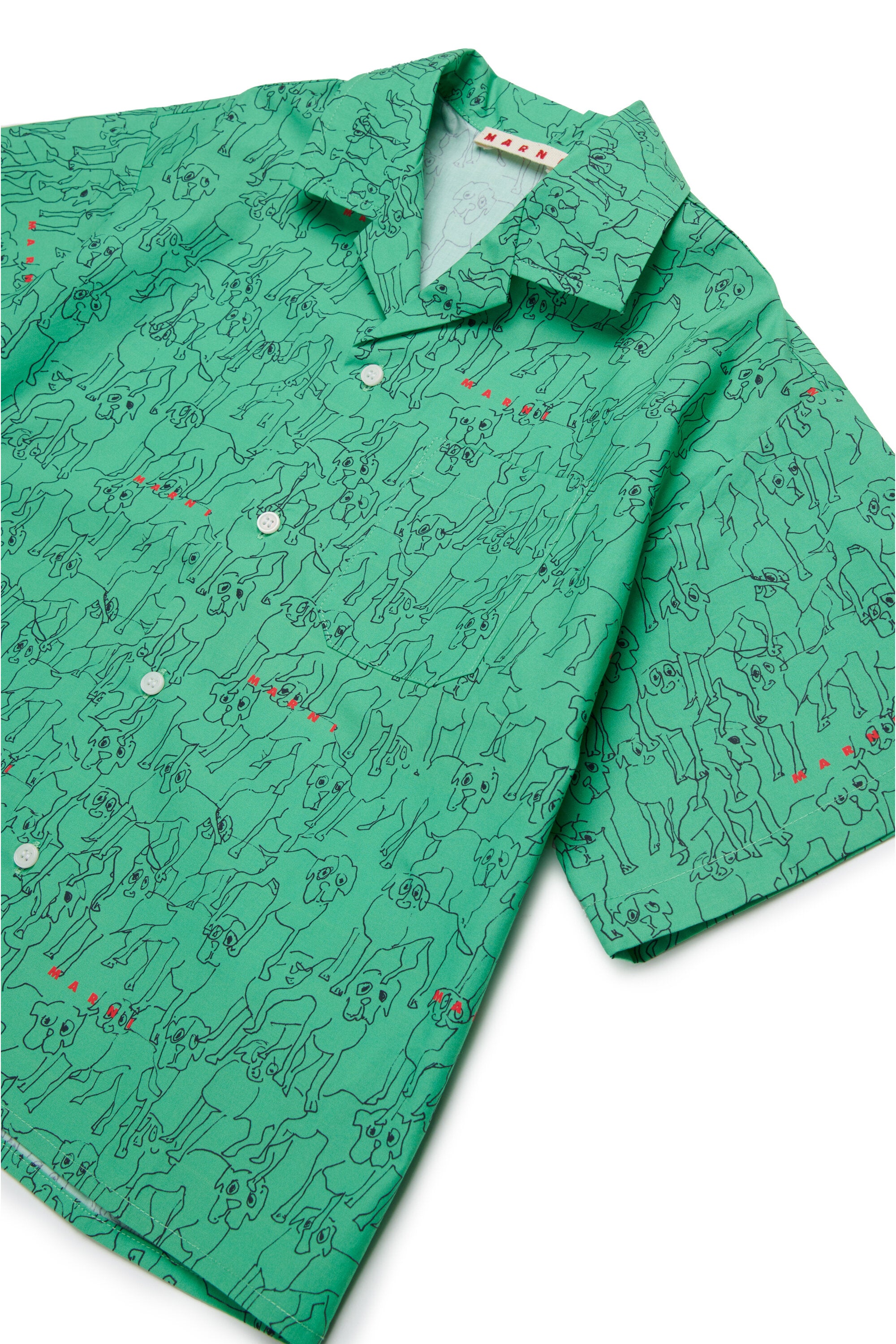 Bowling shirt in allover poplin Joy