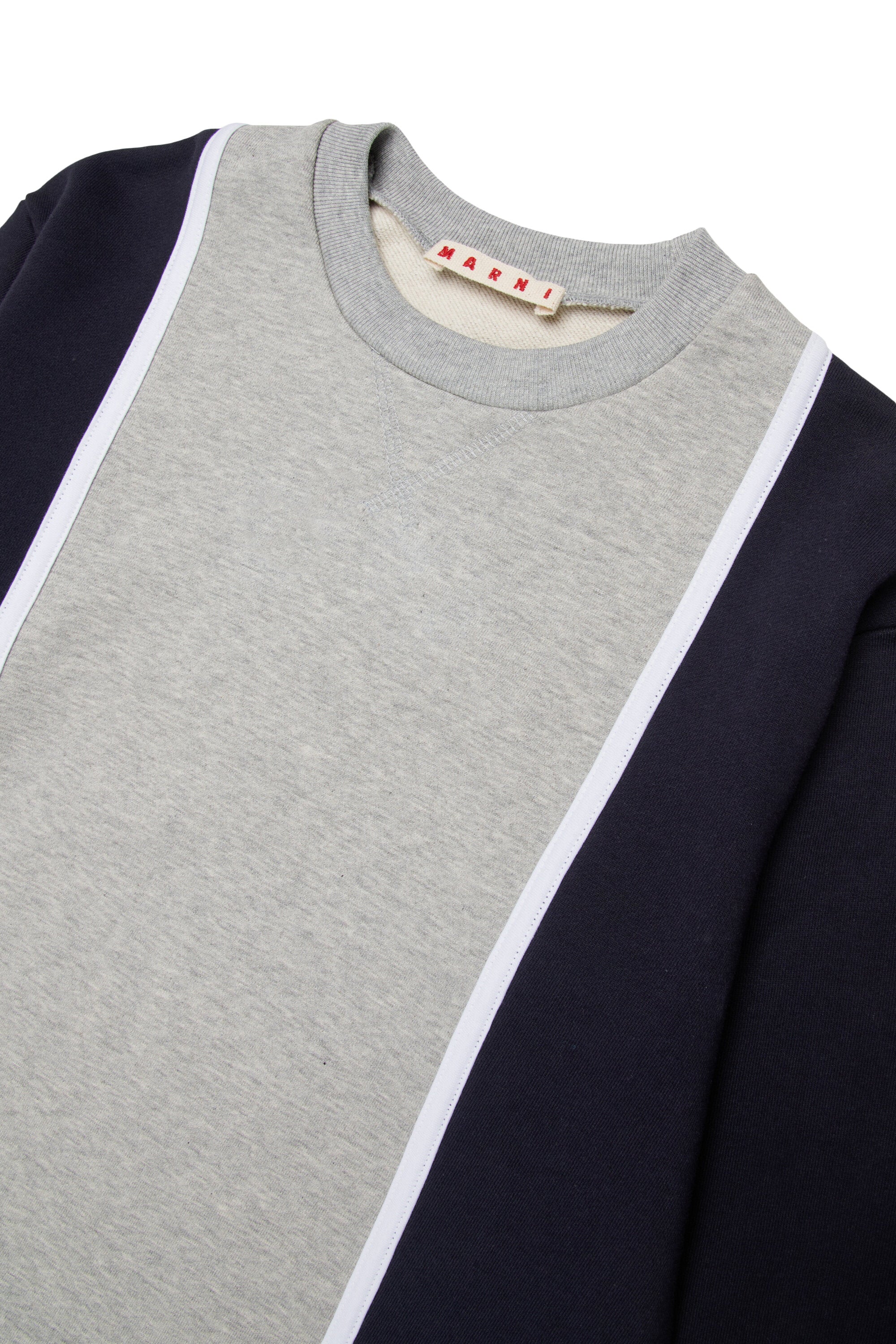 Felpa girocollo con dettagli colorblock