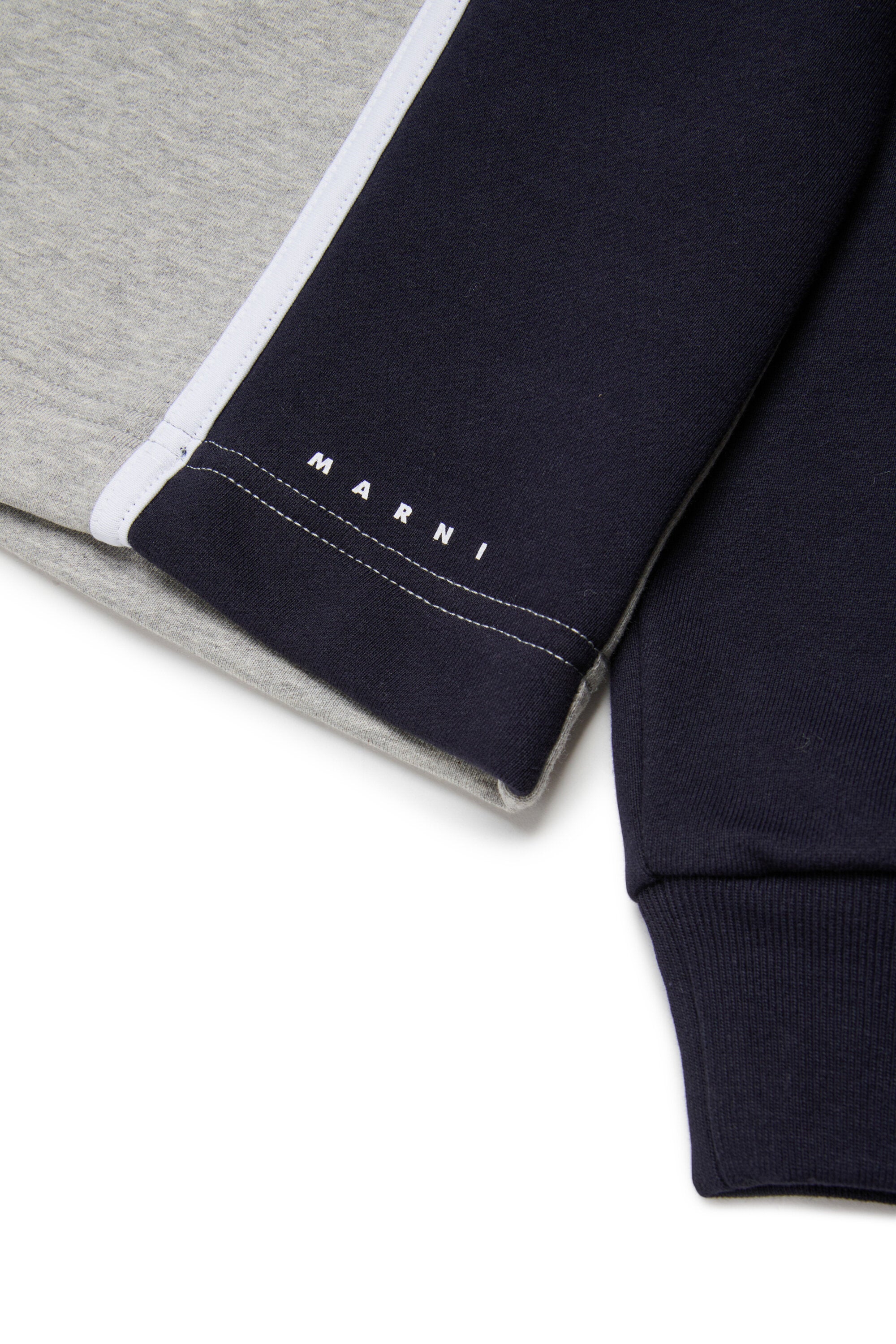 Felpa girocollo con dettagli colorblock