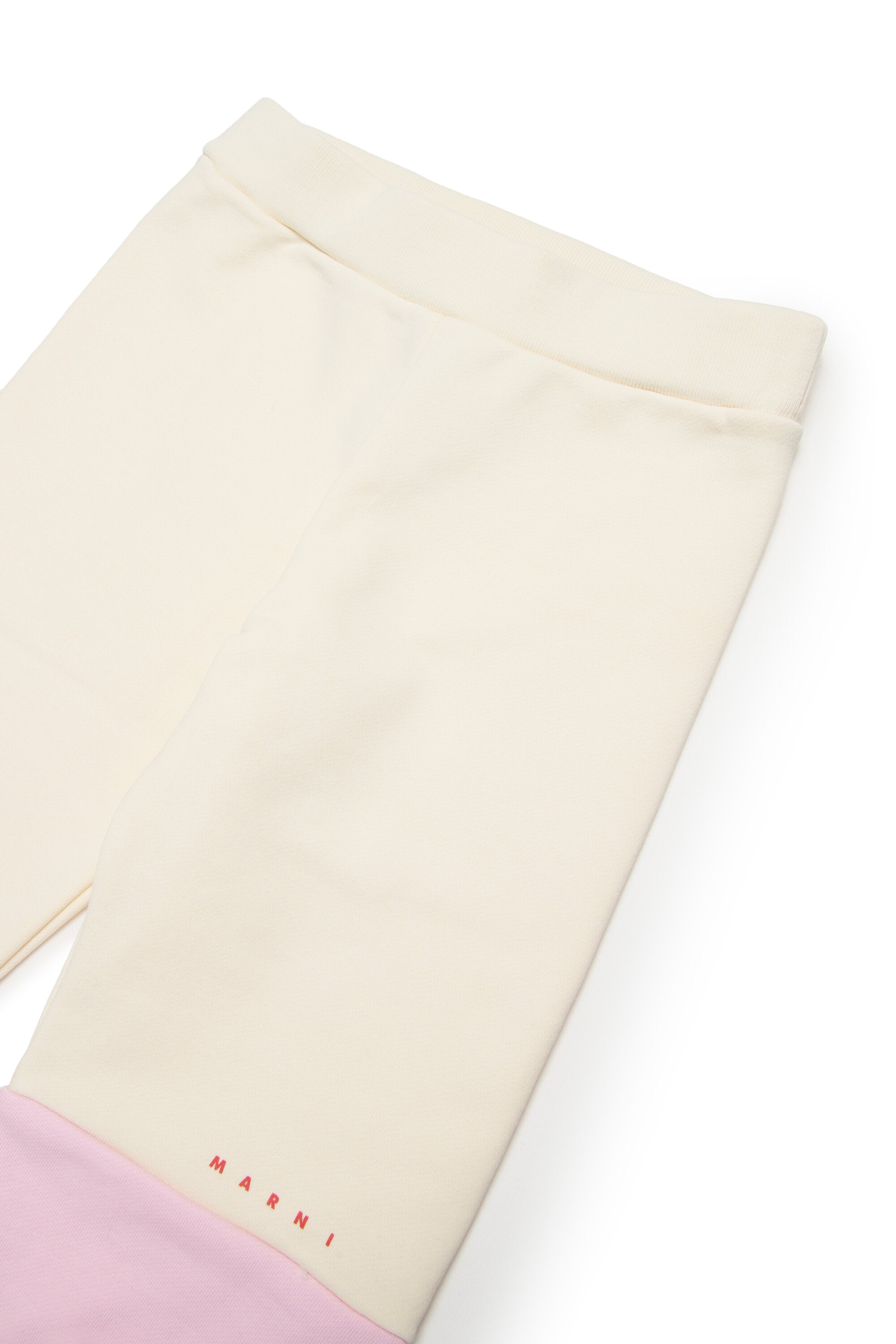 Pantaloni jogger in felpa bicolor