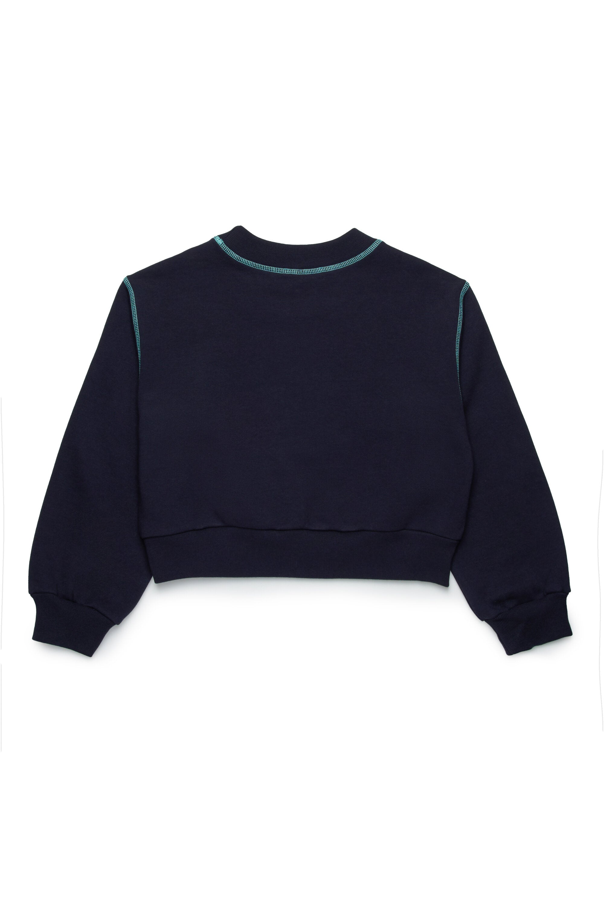 Crew-neck sweatshirt with contrasting seams