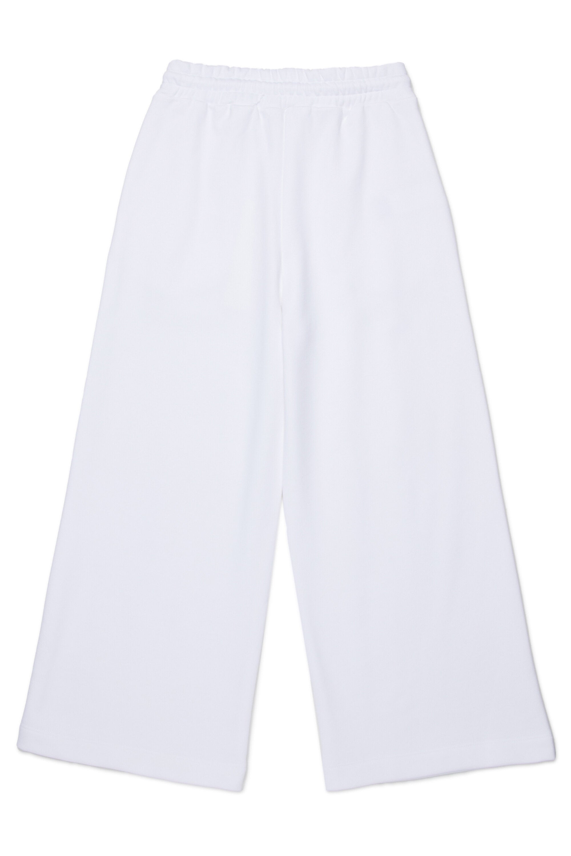 Pantaloni wide leg in felpa con logo