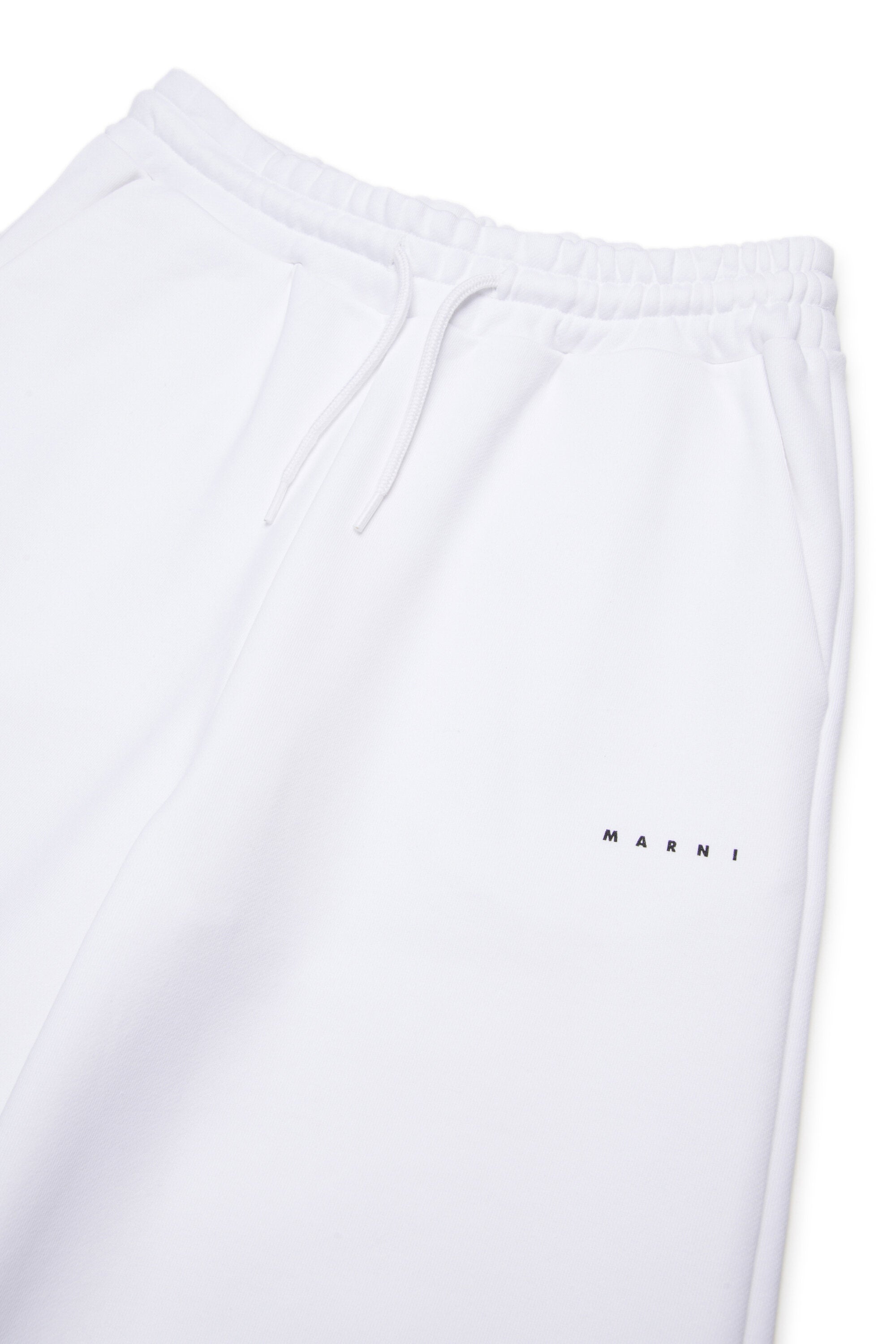 Branded fleece wide-leg pants