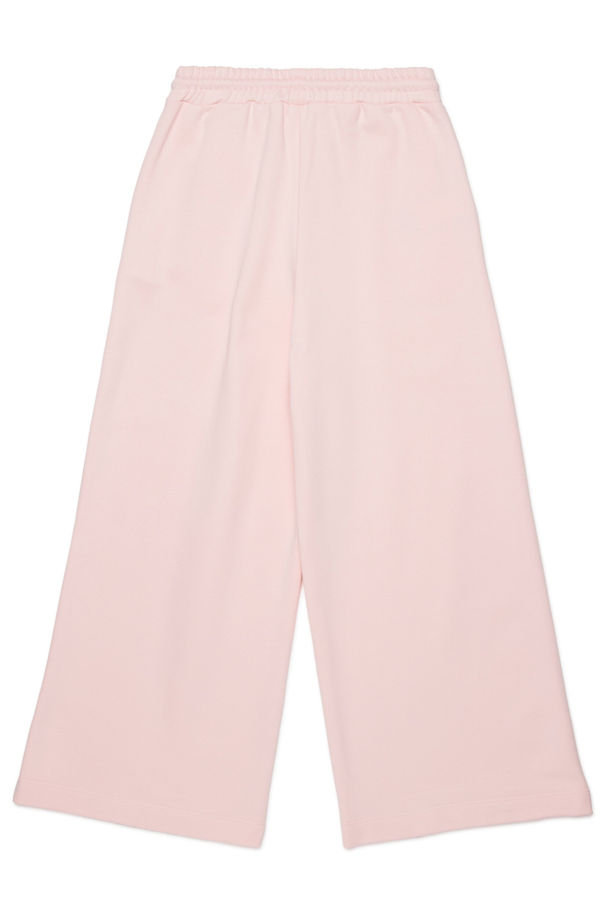 Branded fleece wide-leg pants