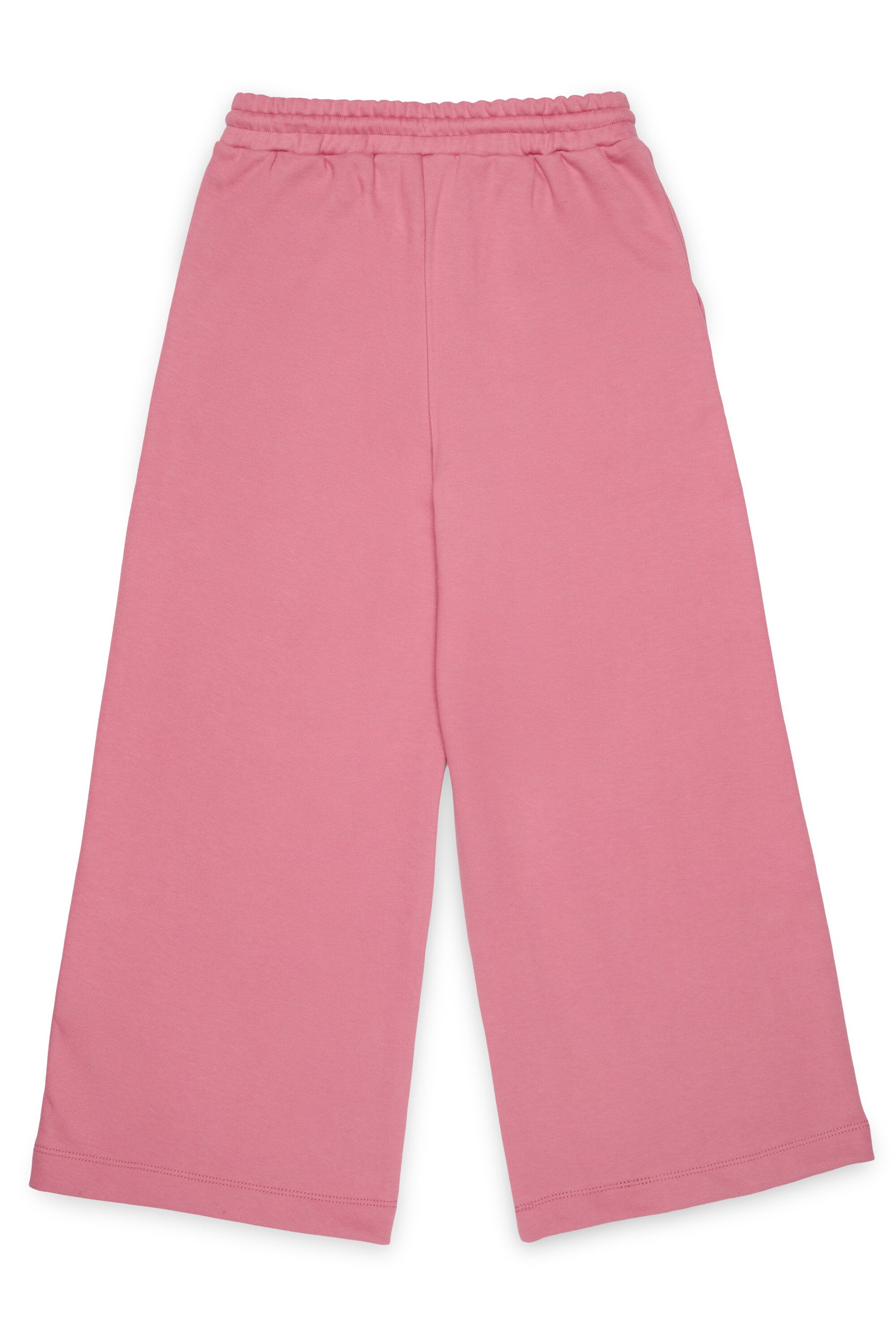 Branded fleece wide-leg pants