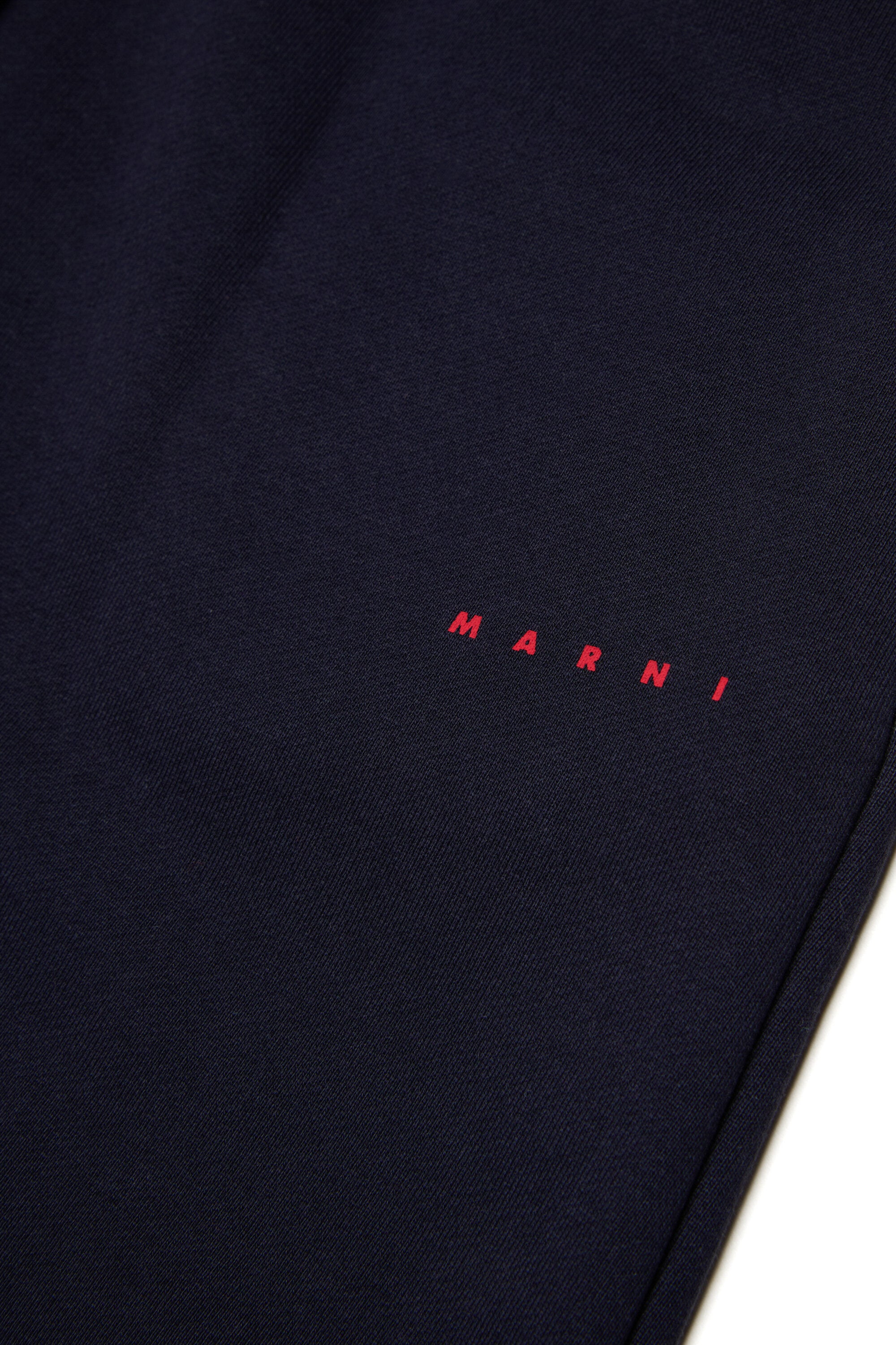 Branded fleece wide-leg pants