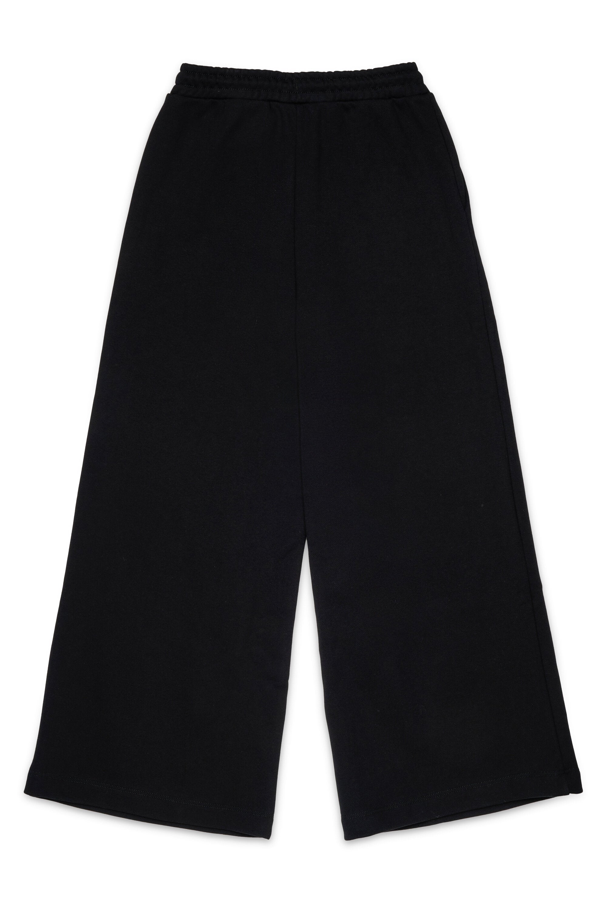 Pantaloni wide leg in felpa con logo