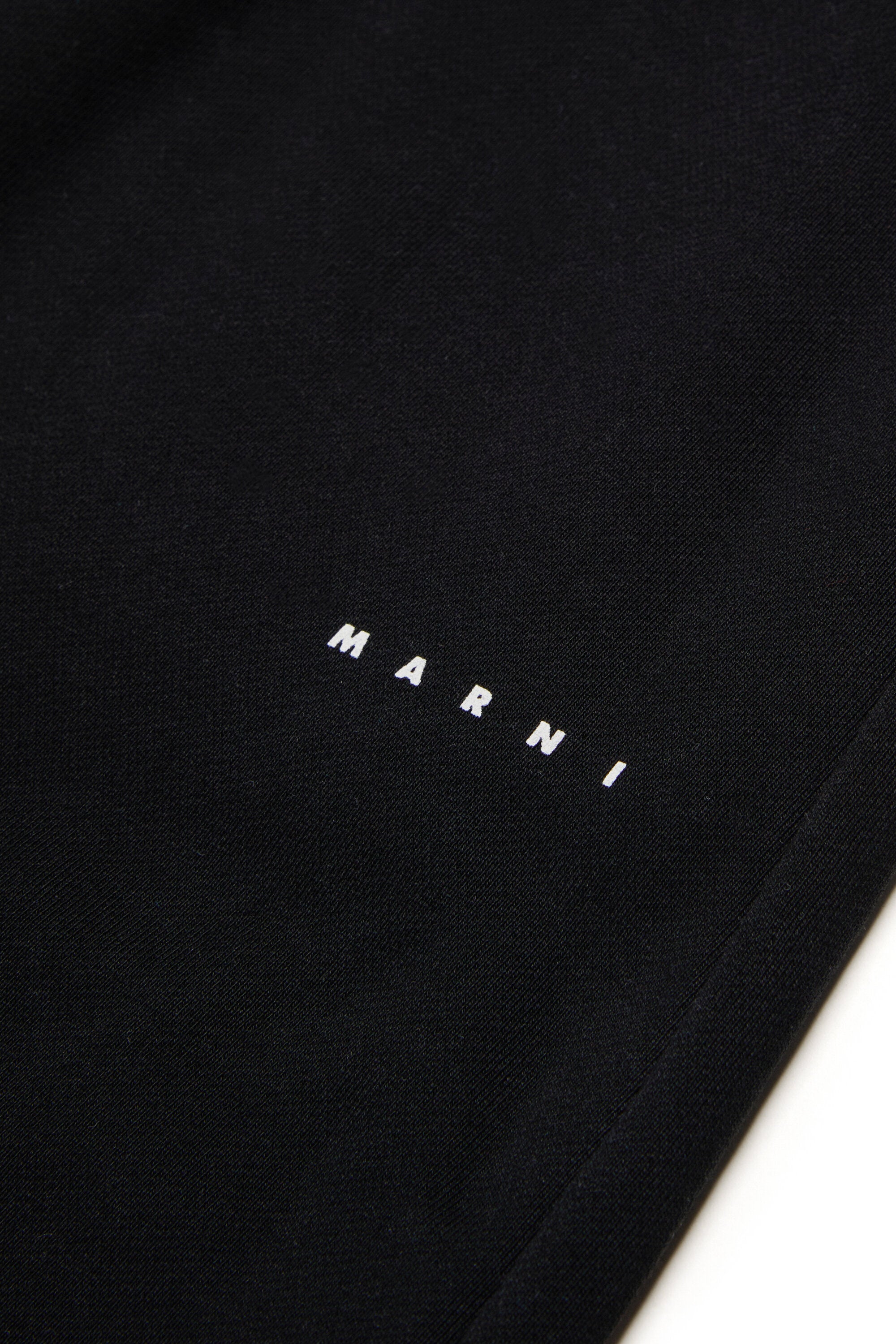 Branded fleece wide-leg pants