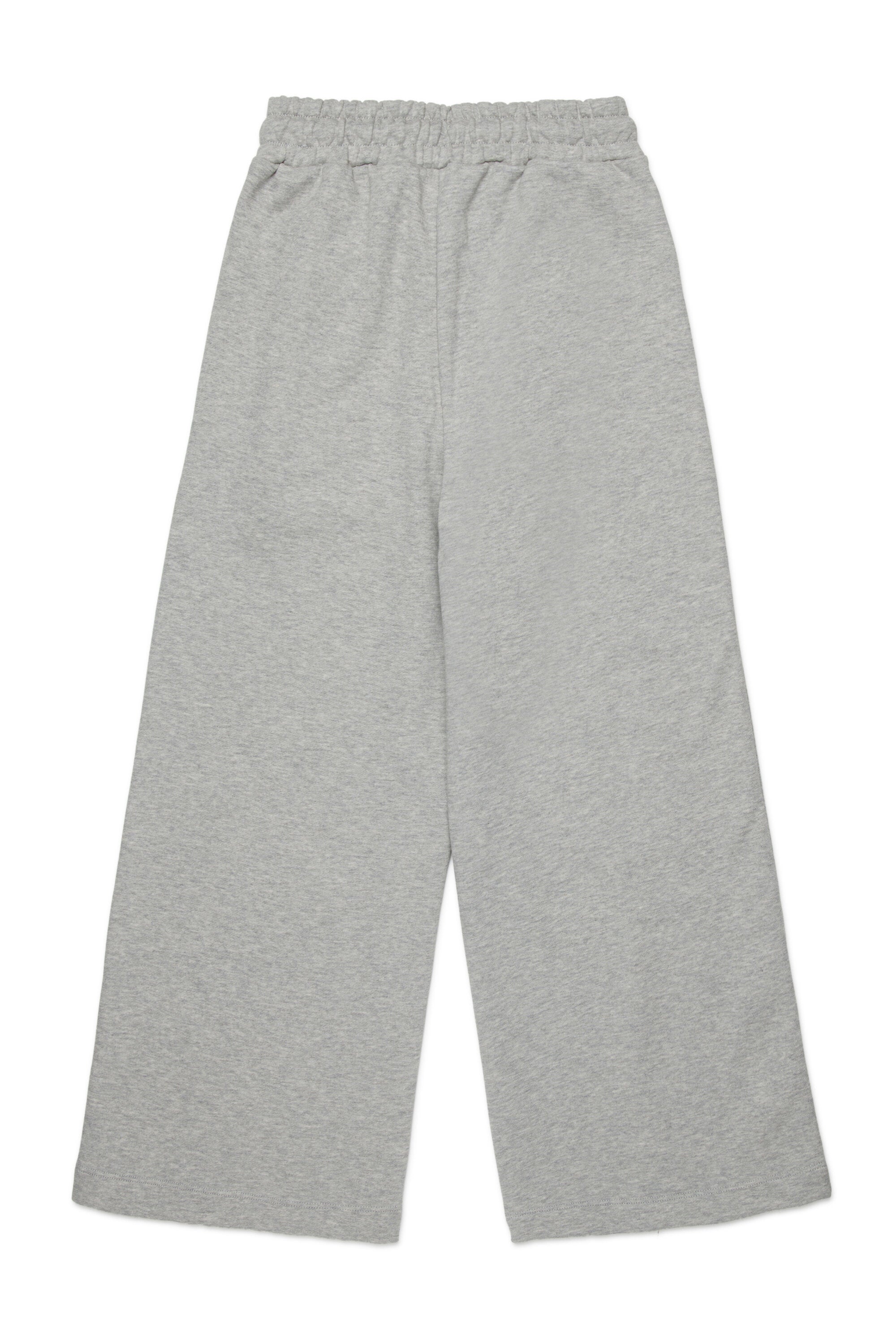 Branded fleece wide-leg pants
