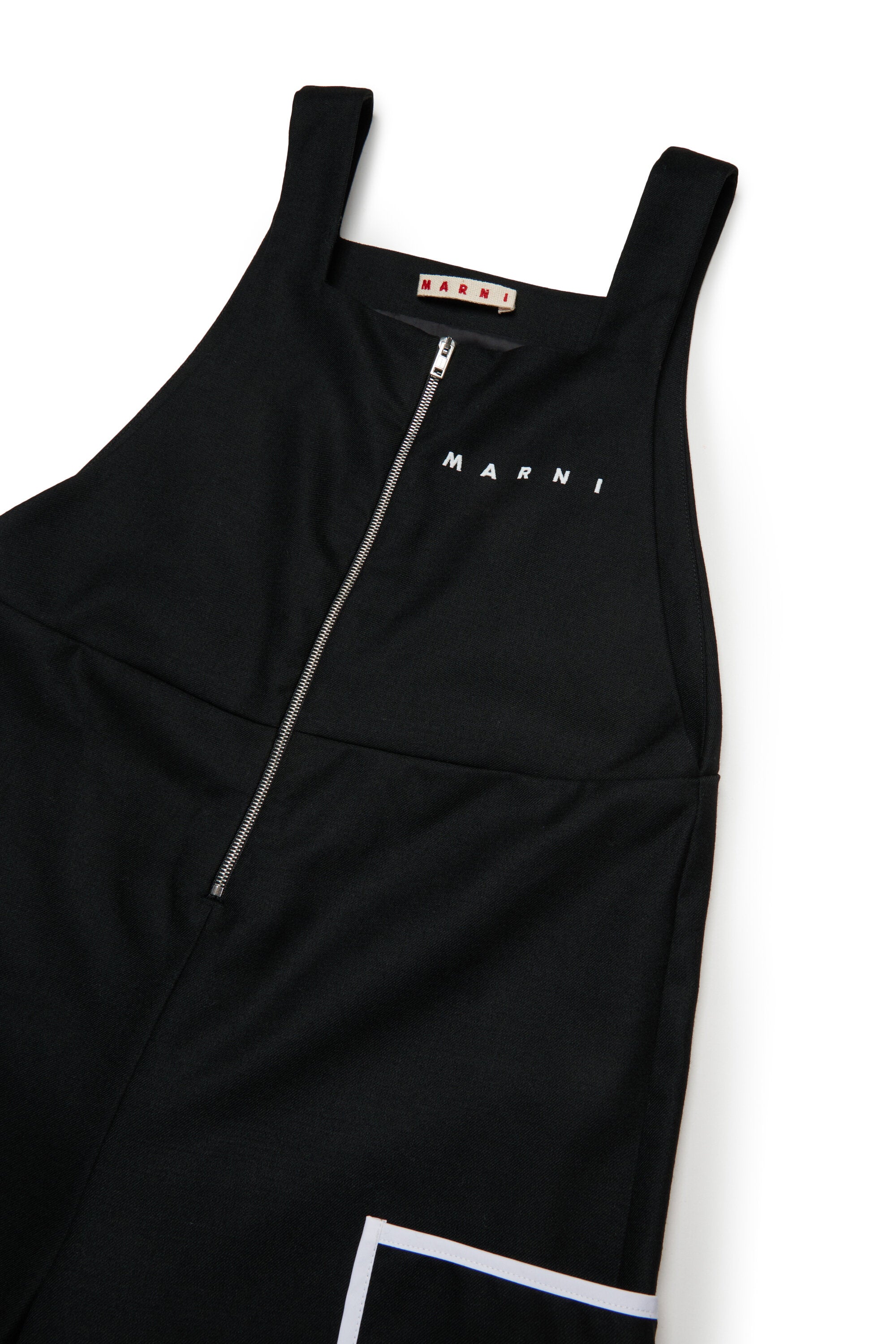 Flannel dungarees with contrasting details