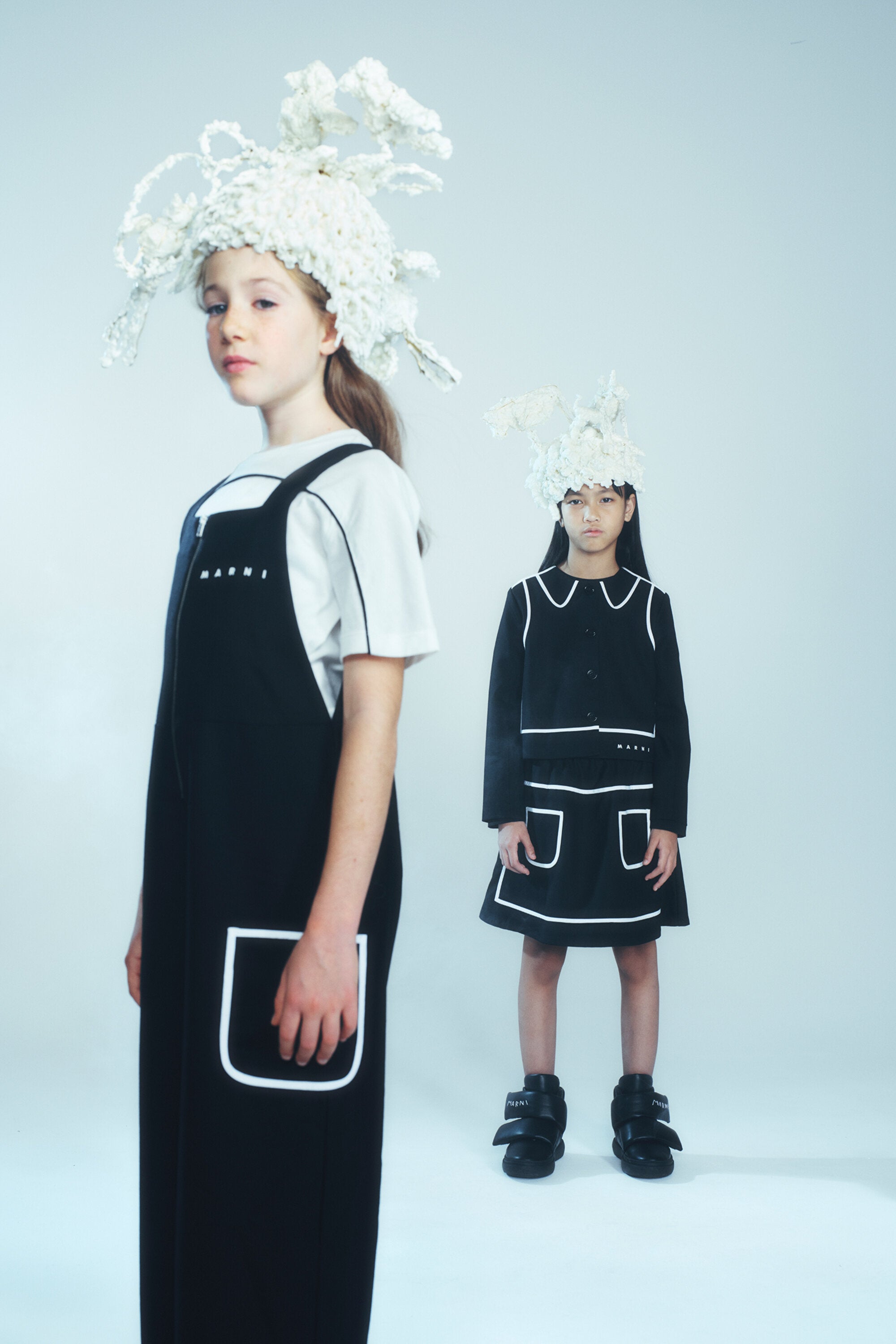 Salopette en flanelle avec détails contrastés