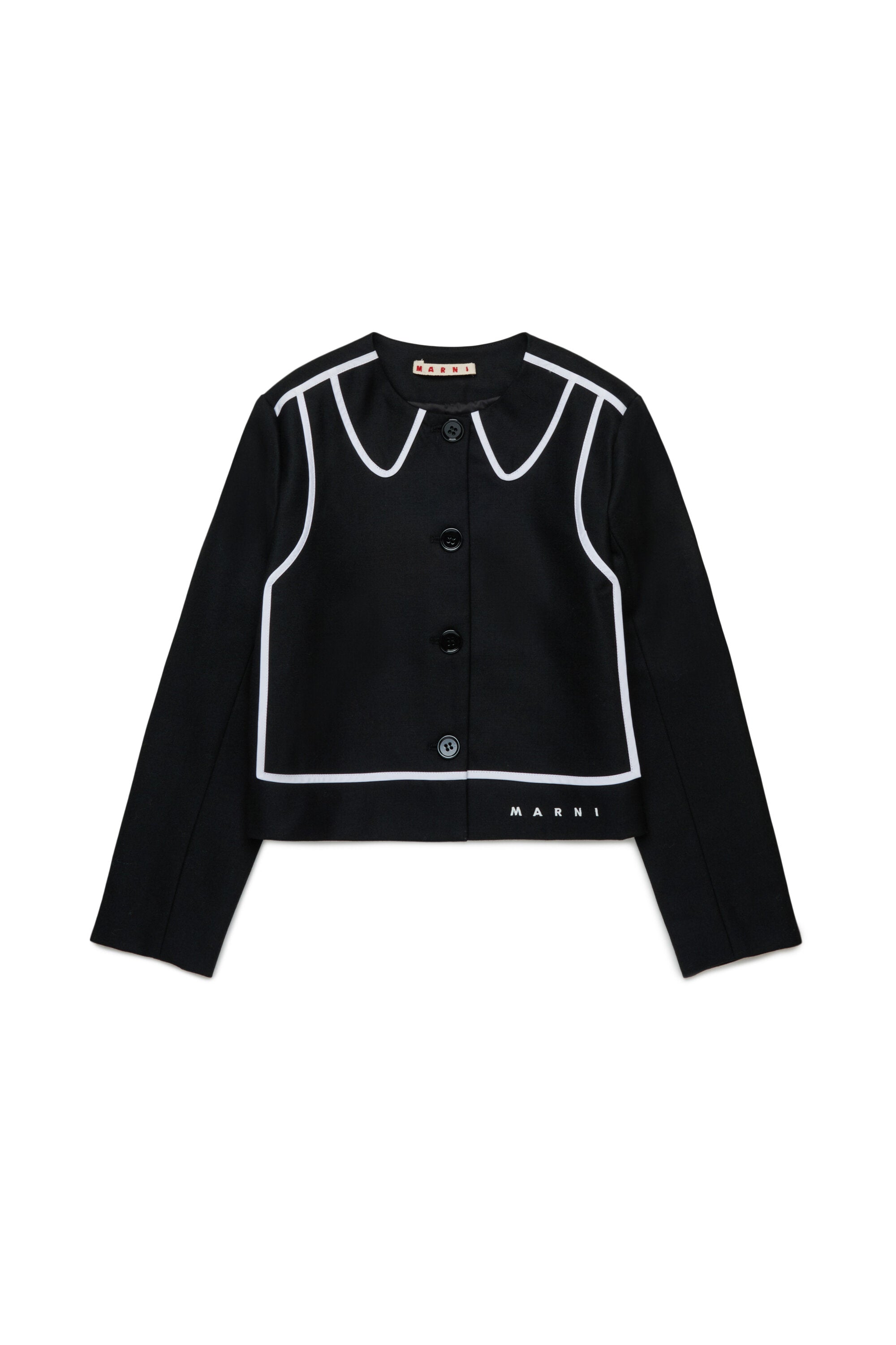 Veste en flanelle avec détails contrastés