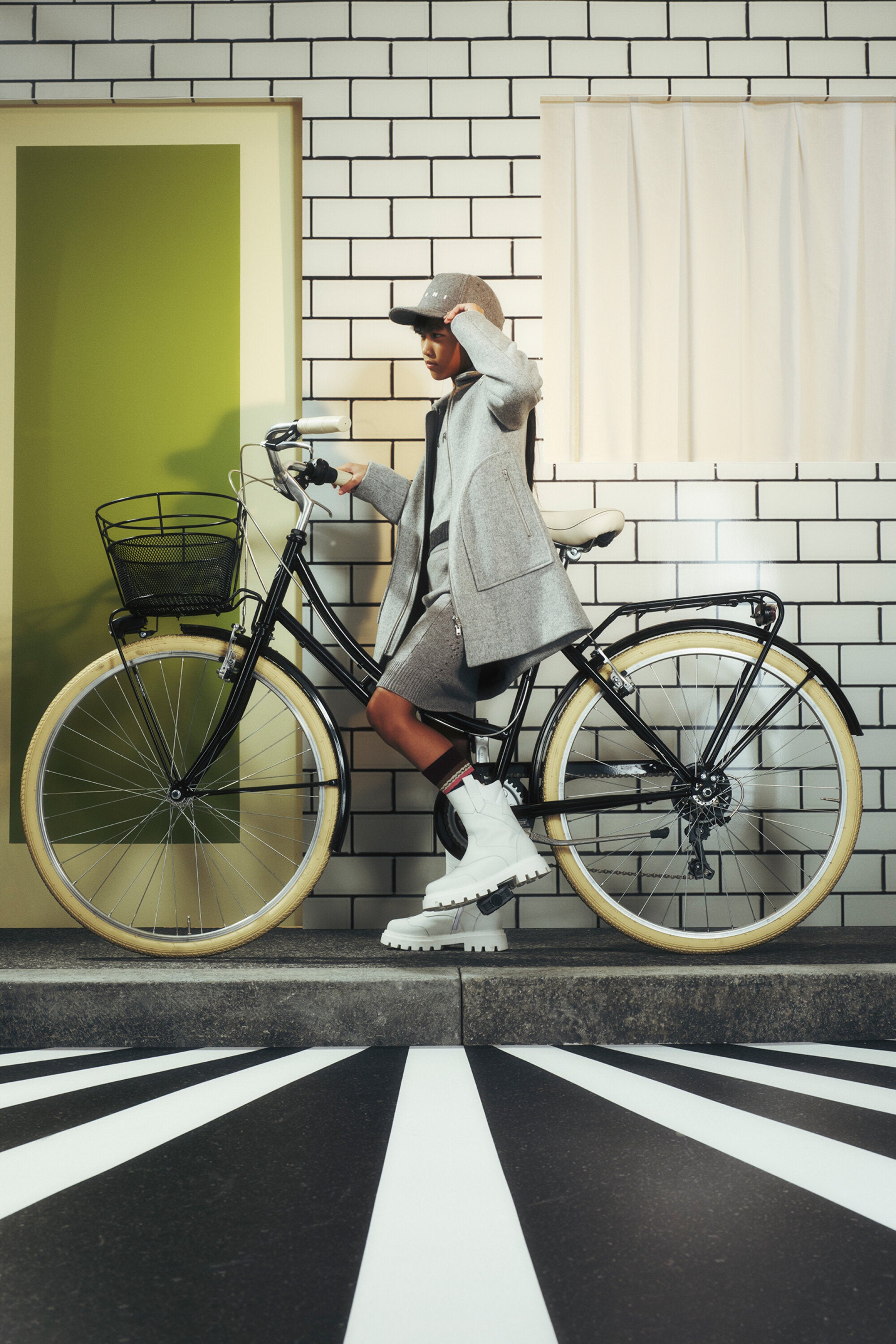 Marni girl's long coat in cloth | BRAVE KID