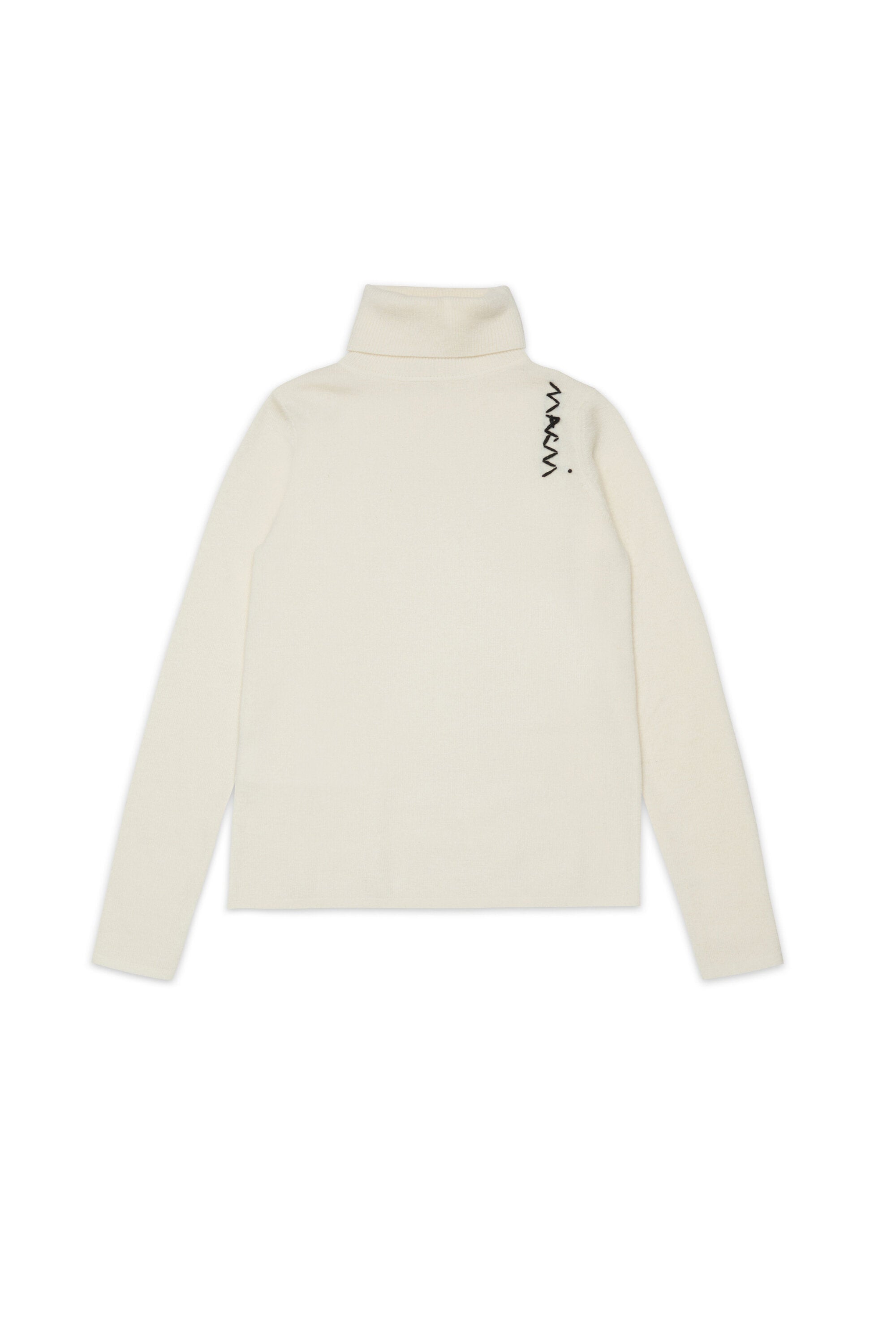 Ribbed wool blend turtleneck sweater