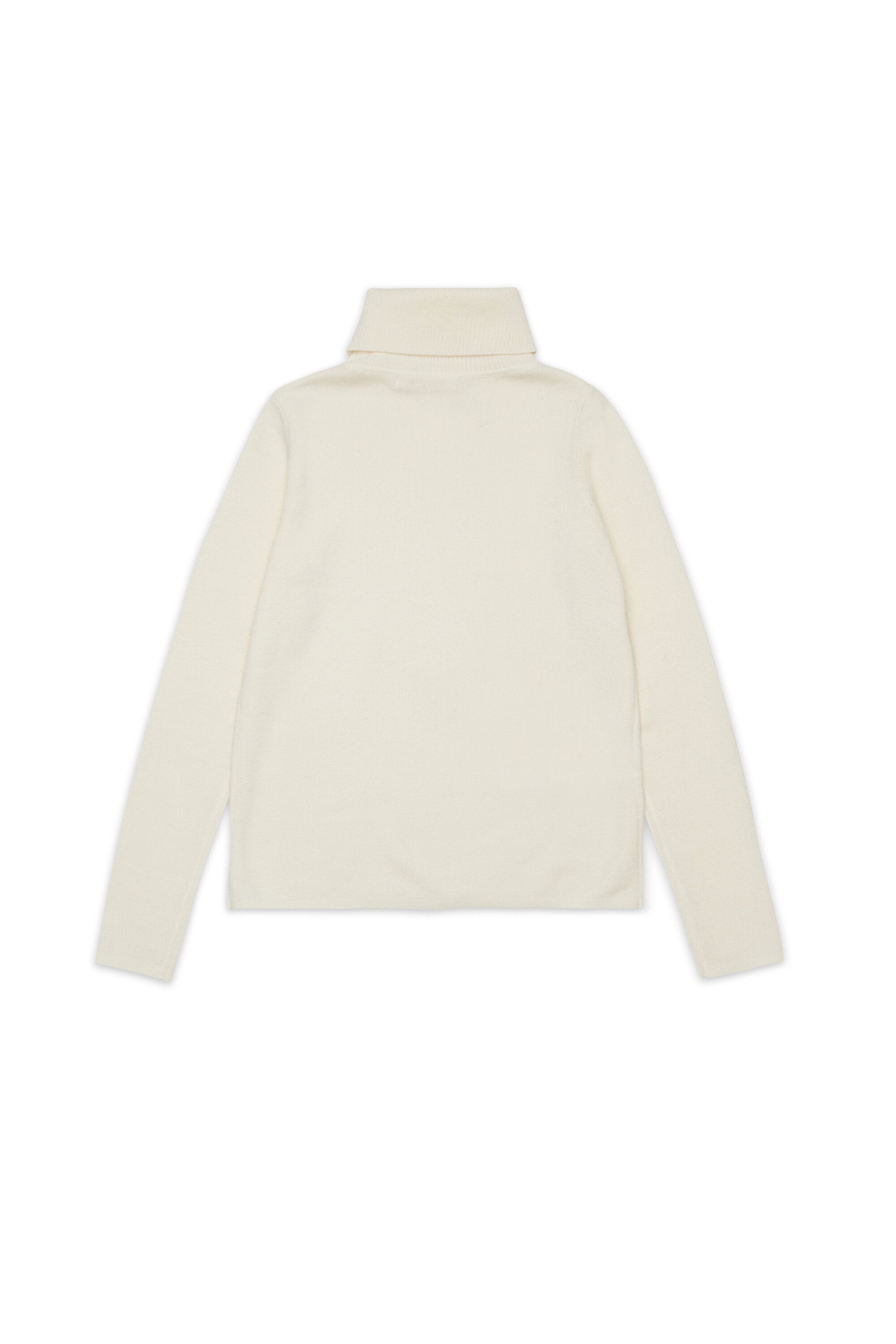 Maglione dolcevita in misto lana a coste