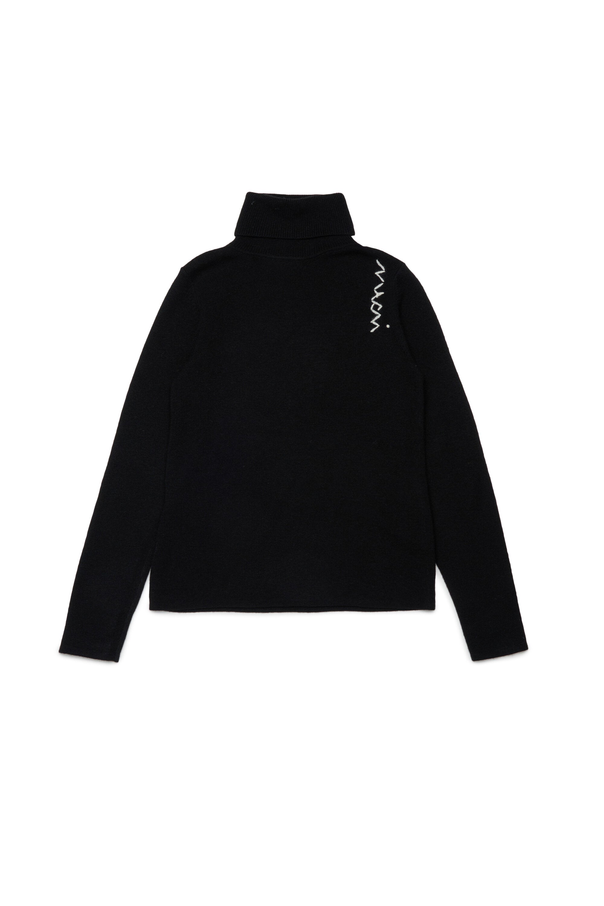 Ribbed wool blend turtleneck sweater