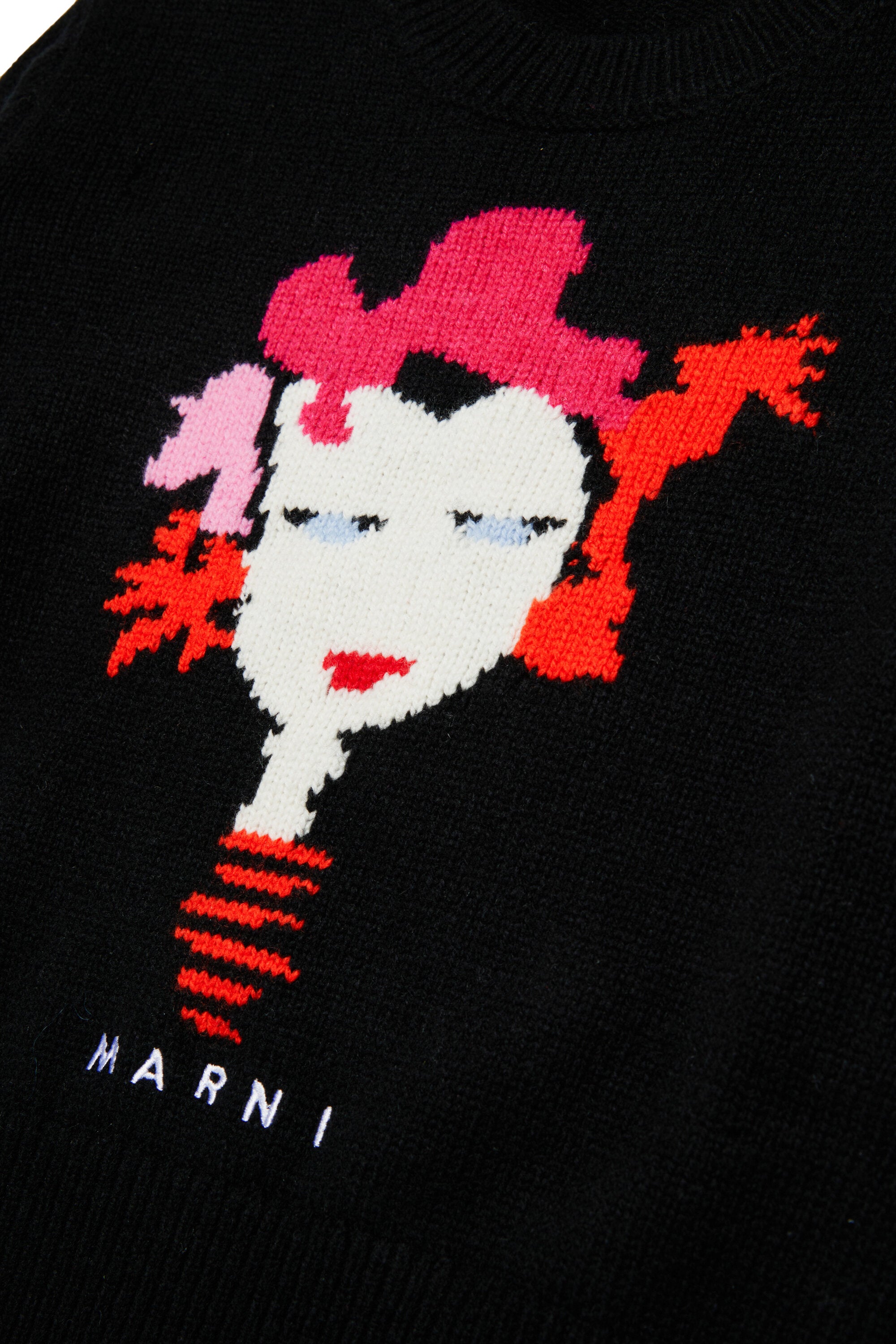 Marni Flower Grafik Pullover aus Wollmischung