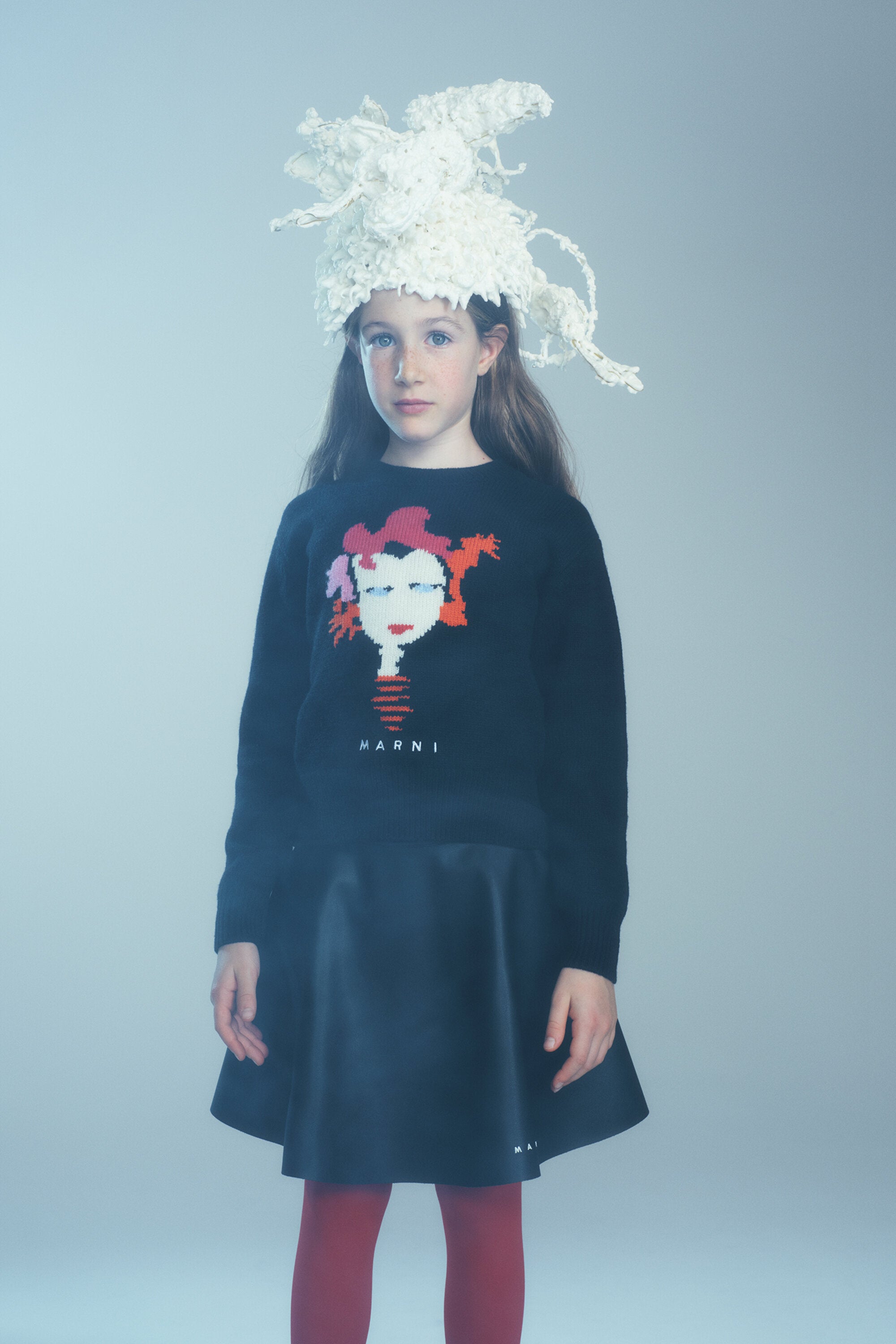 Pull en laine mélangée Marni Flower graphic