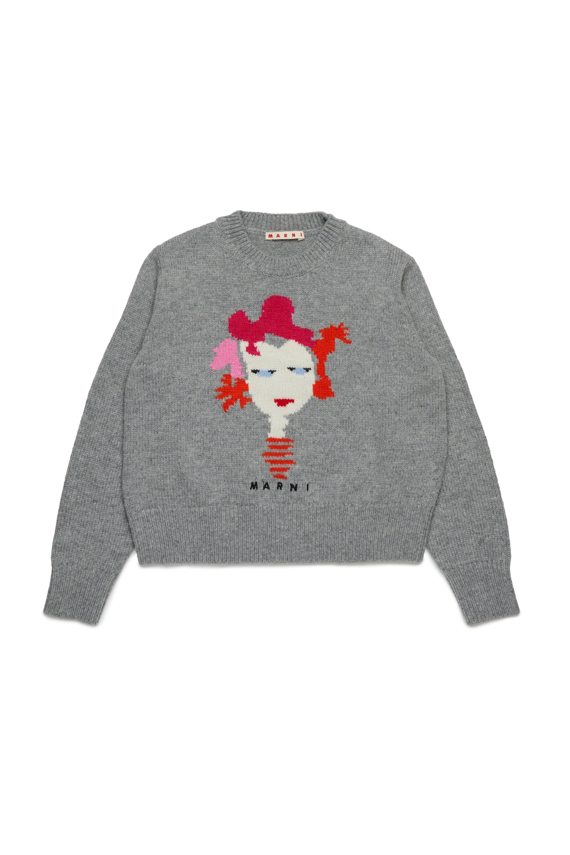 Marni Flower Grafik Pullover aus Wollmischung