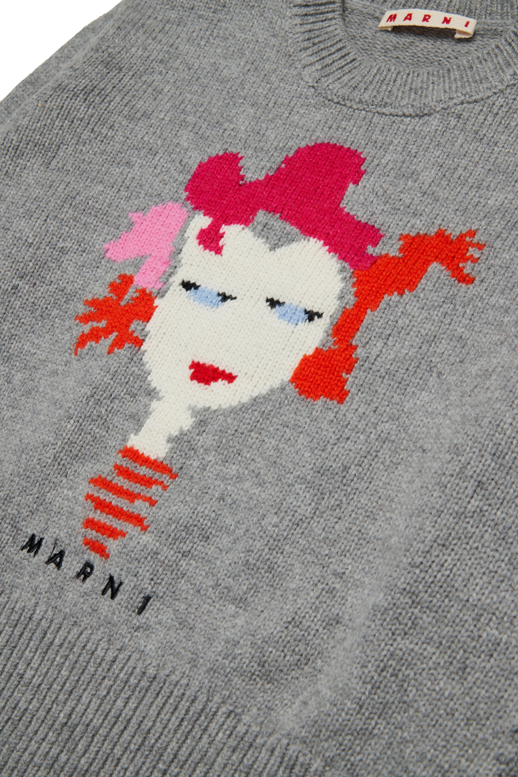 Marni Flower Grafik Pullover aus Wollmischung