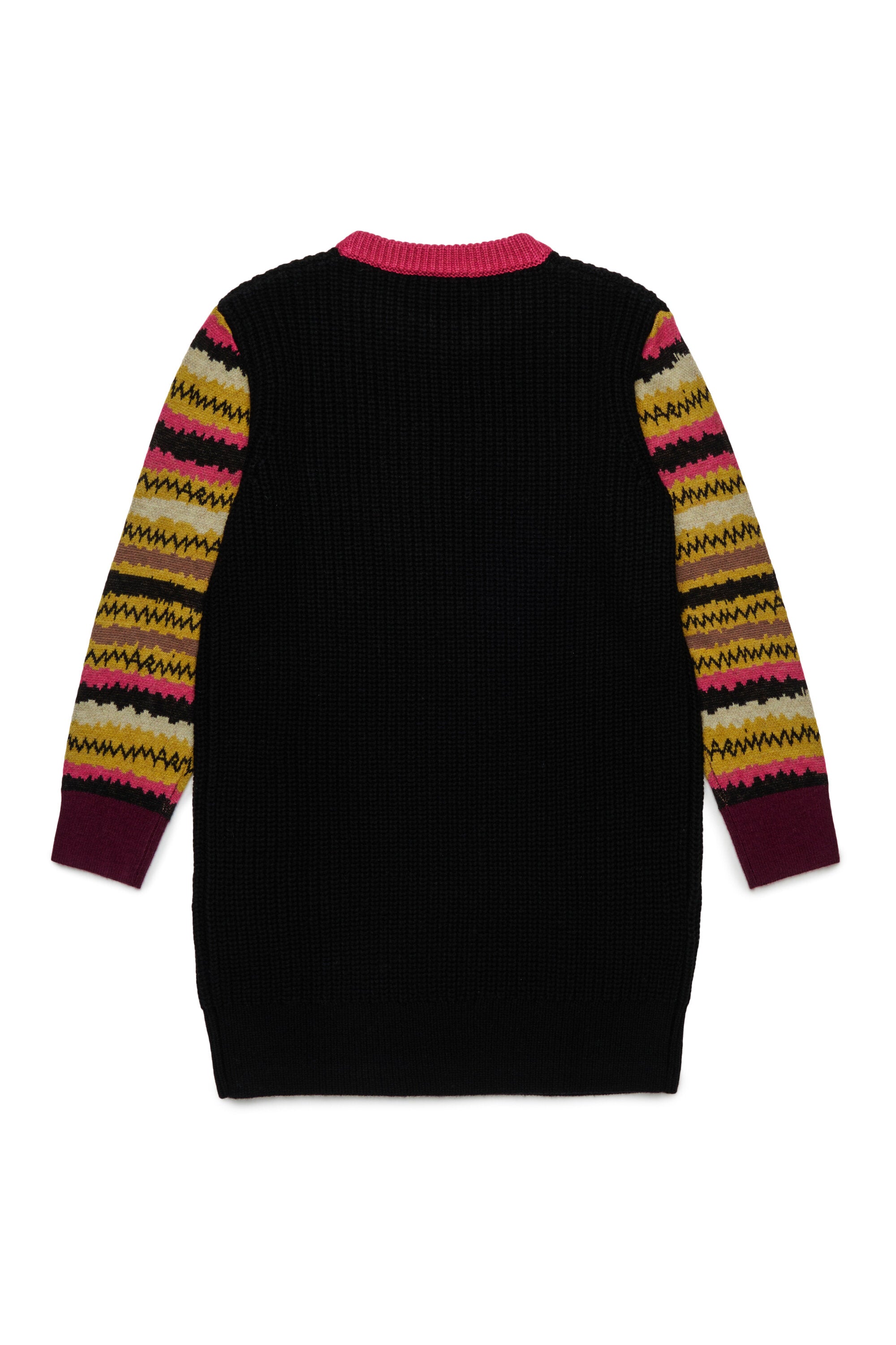 Abito mini in misto lana con maniche a fantasia Rock Doll