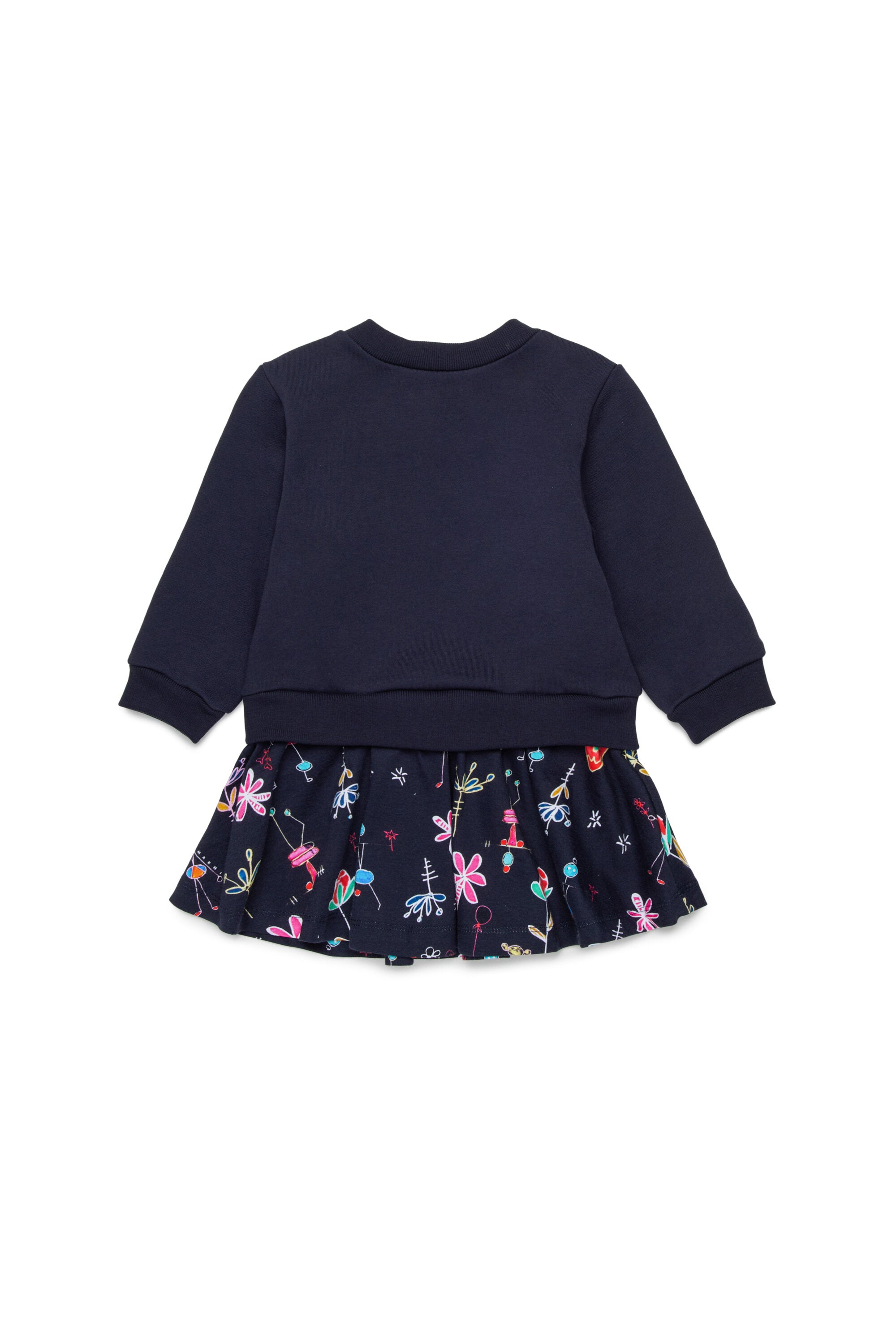 Abito midi in felpa e jersey con grafica Nutcracker