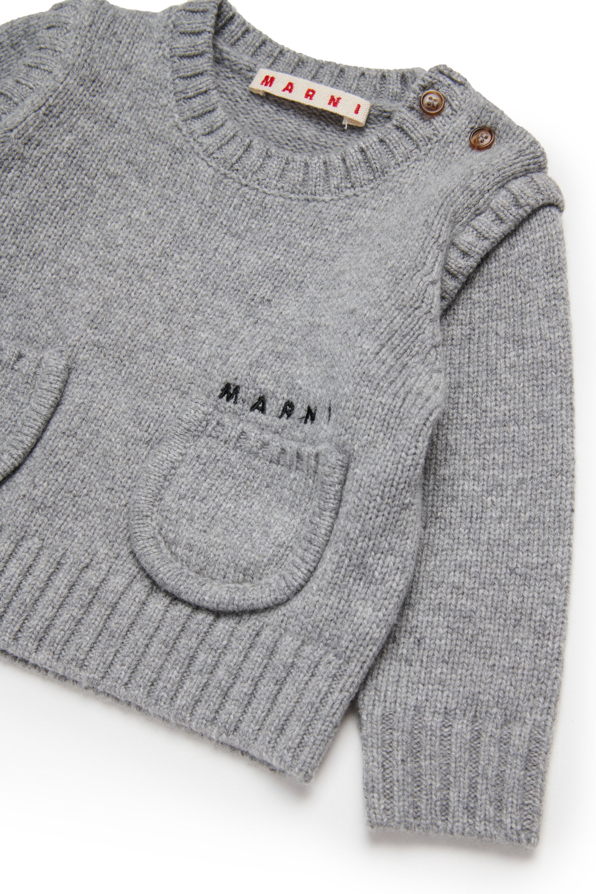 Pullover in misto lana con taschine