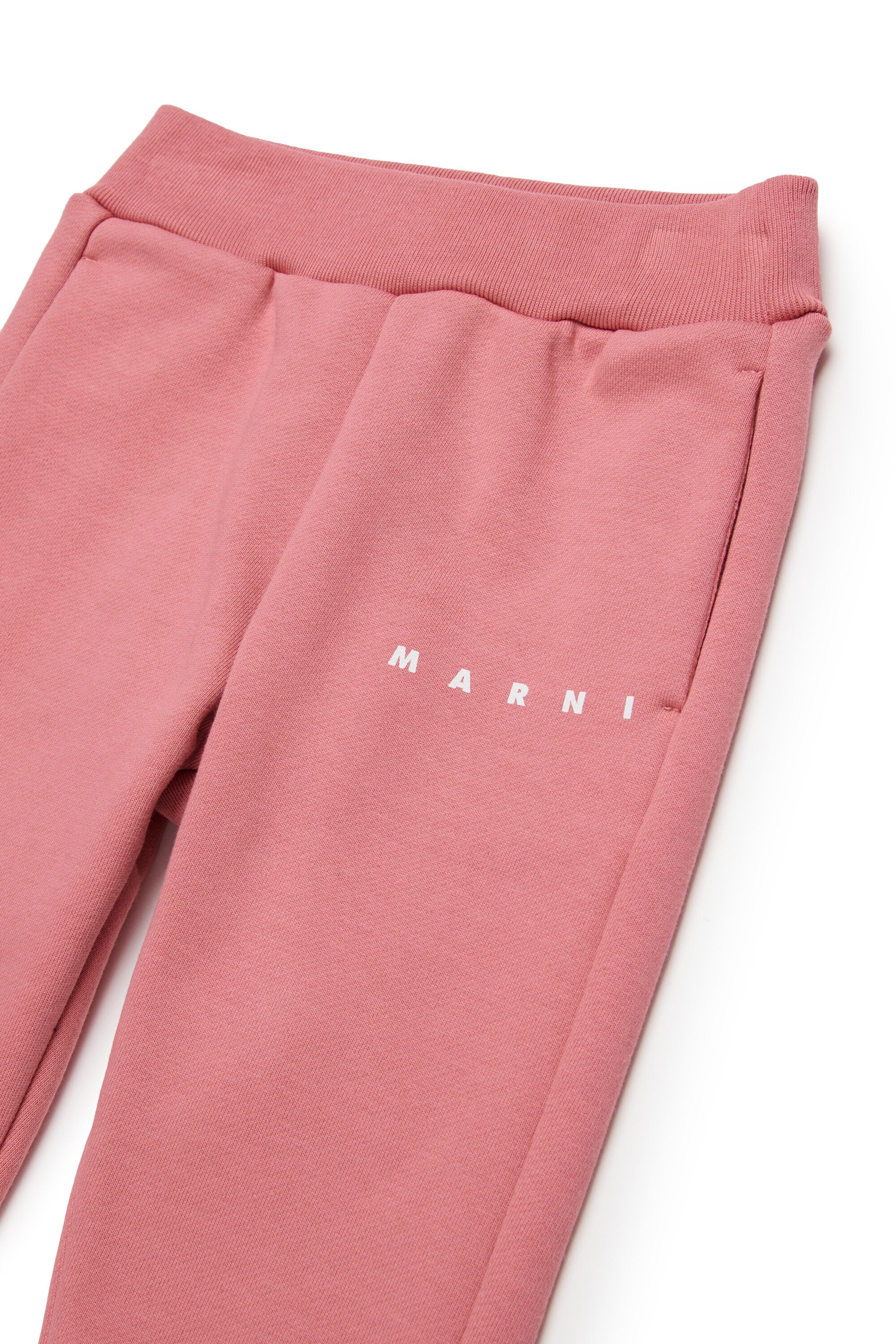 Fleece jogger pants with logo