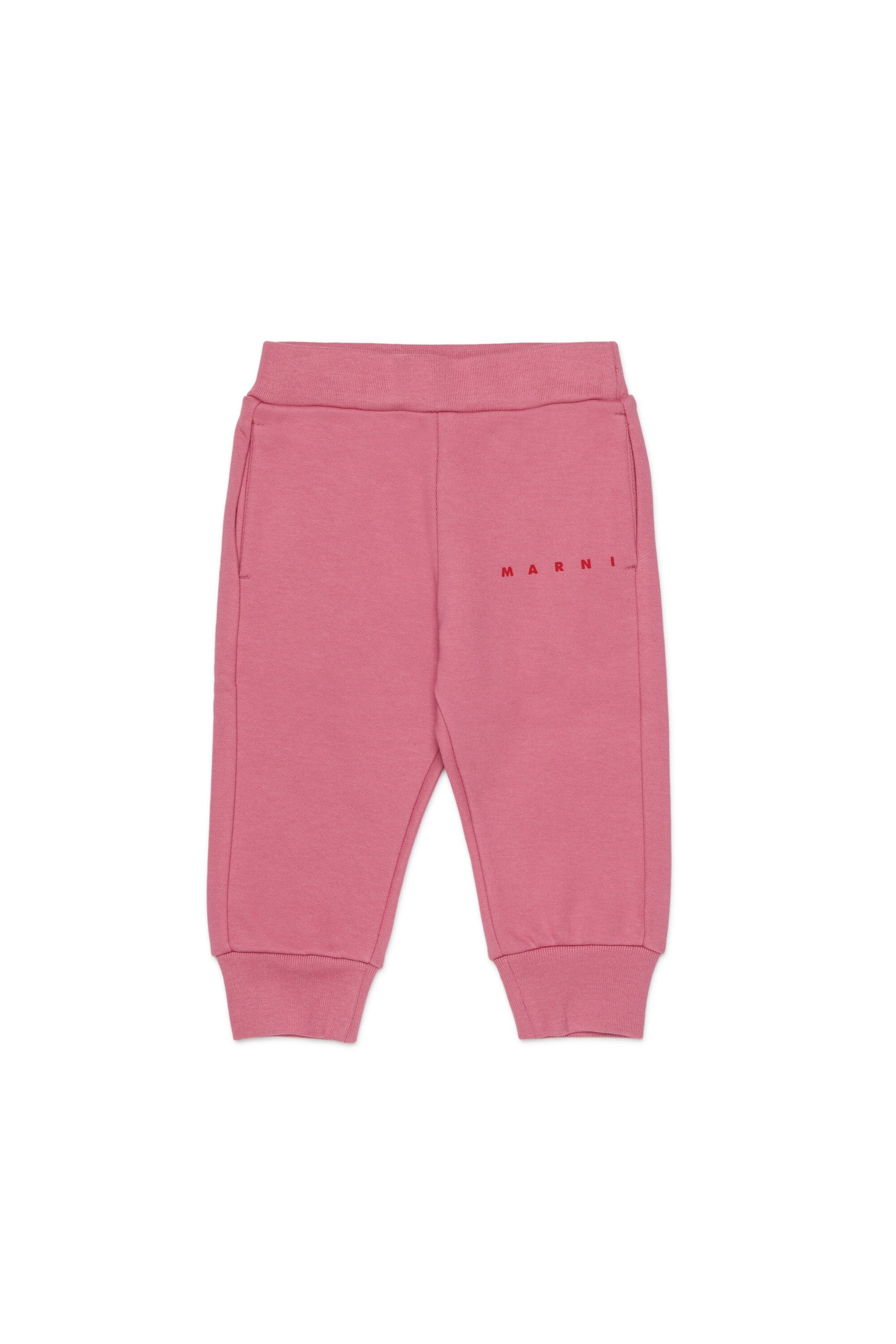 Fleece jogger pants with logo