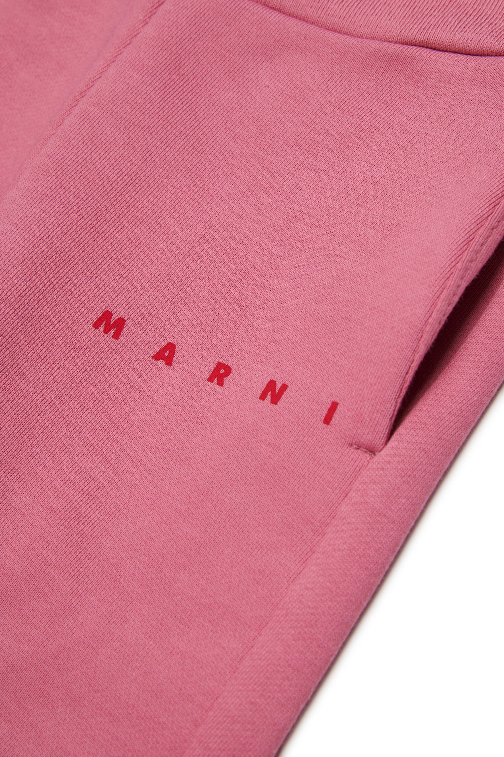 Fleece jogger pants with logo