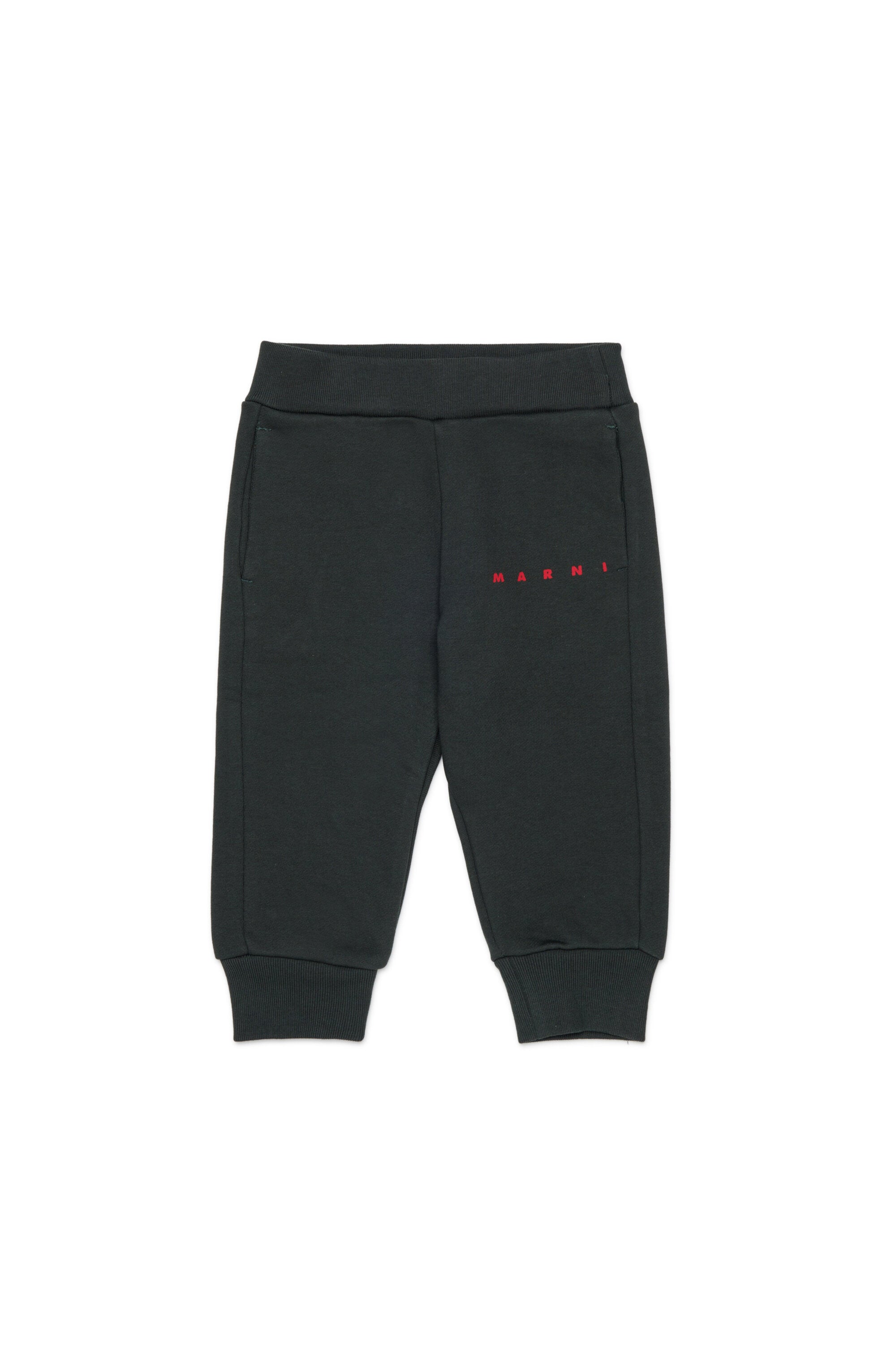 Fleece jogger pants with logo