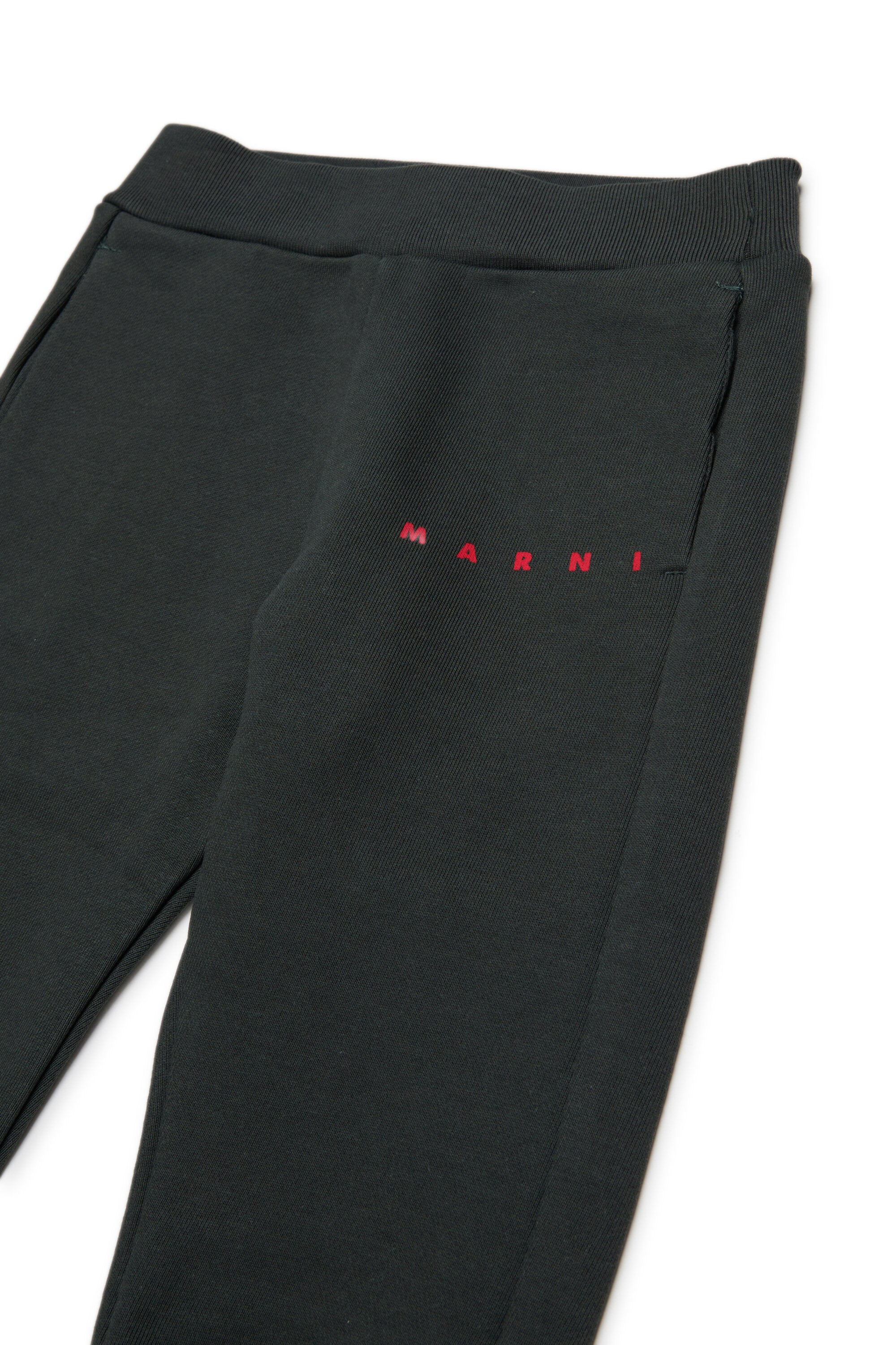 Fleece jogger pants with logo