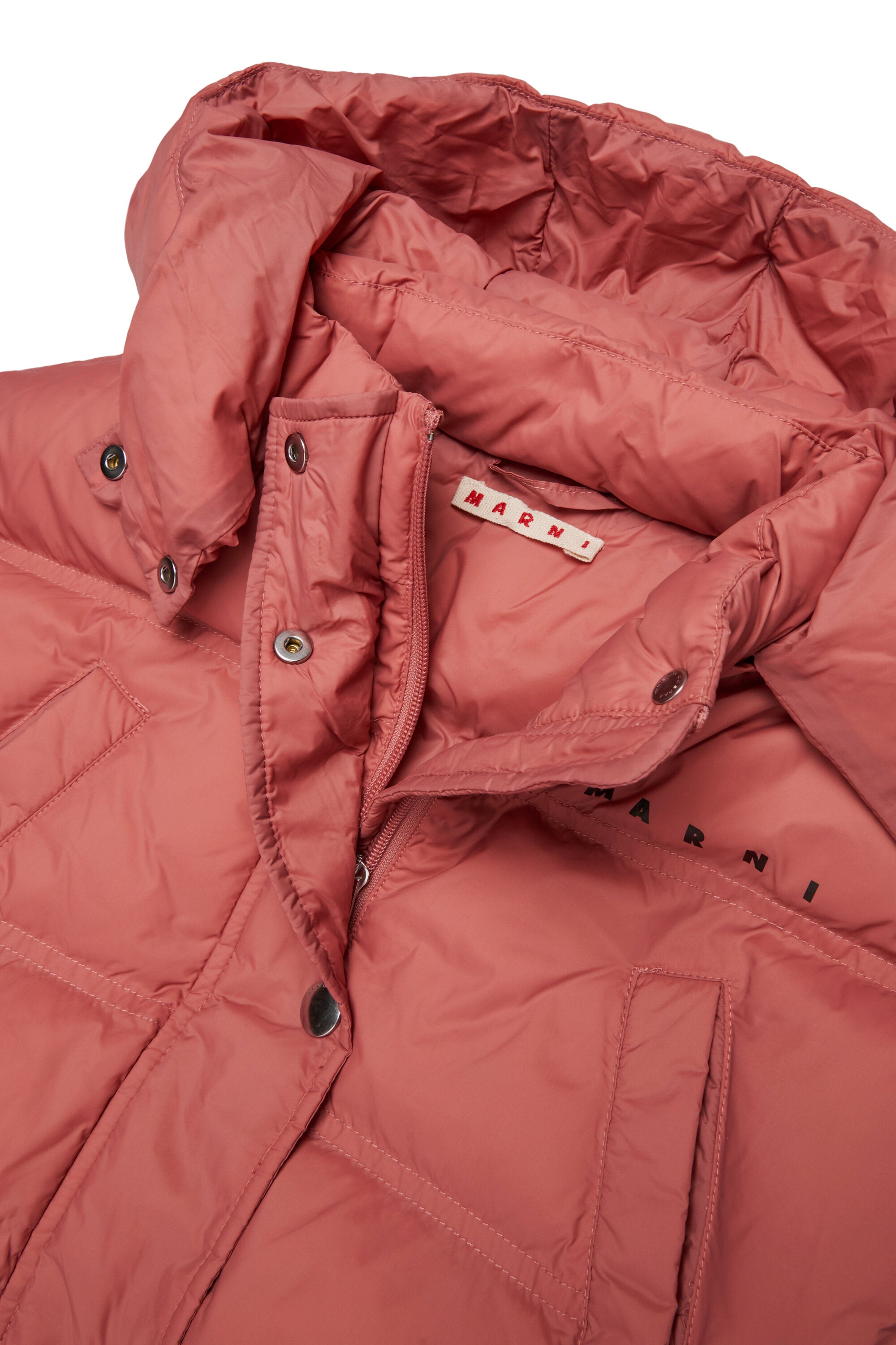 Giacca imbottita cropped con cappuccio