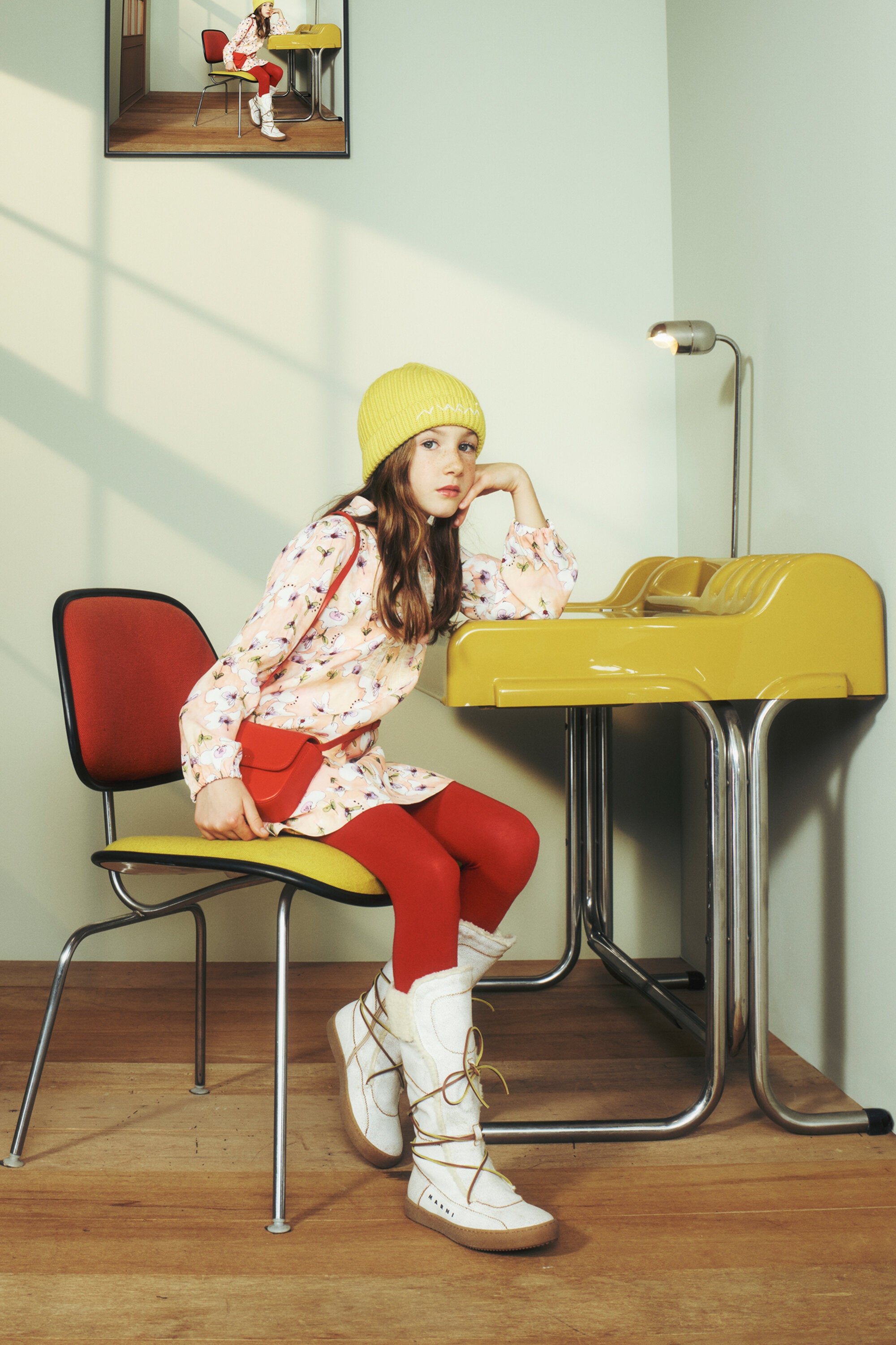 Abito mini in raso allover Monet