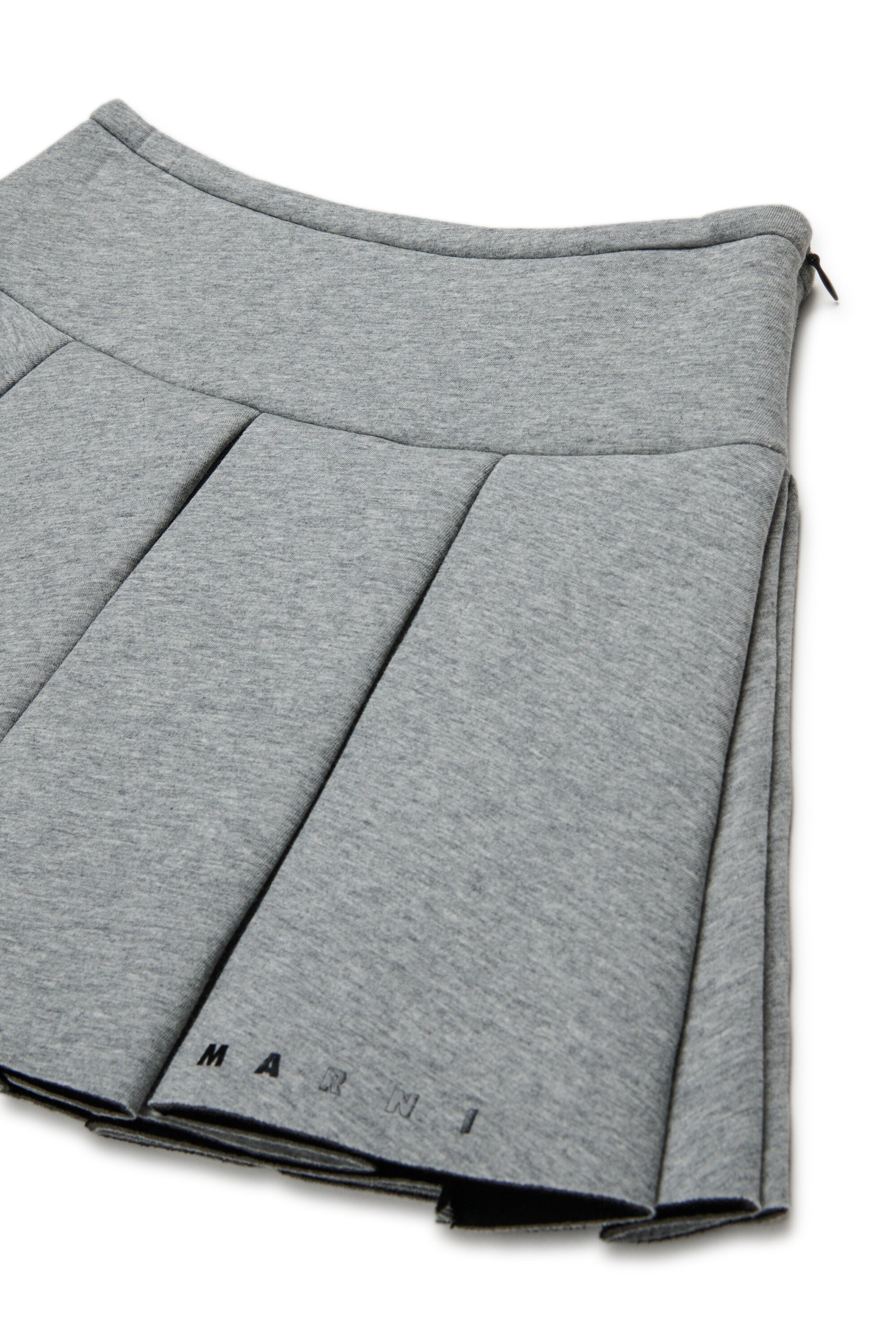 Neoprene flounced mini skirt