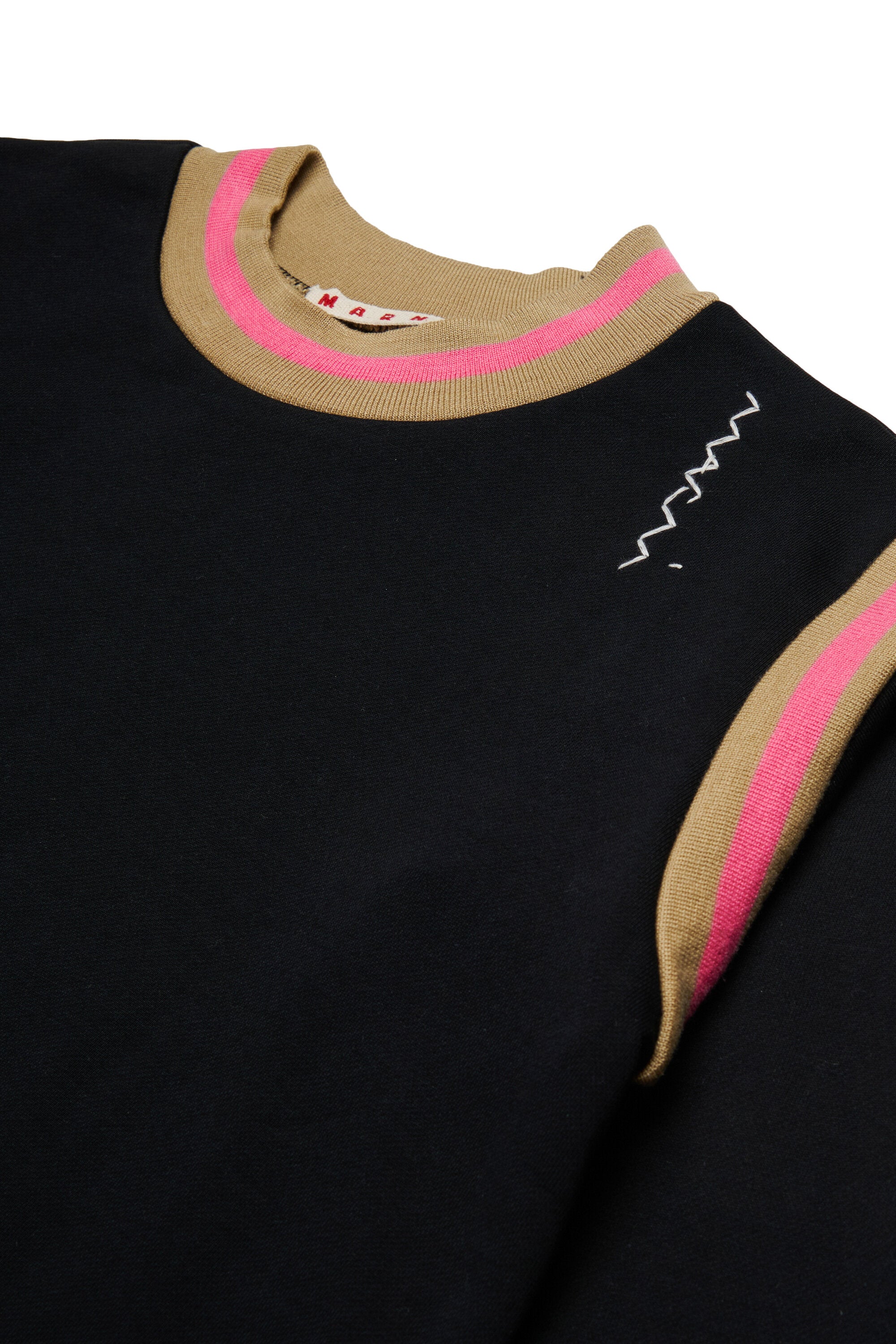 Felpa con girocollo e giromanica a righe