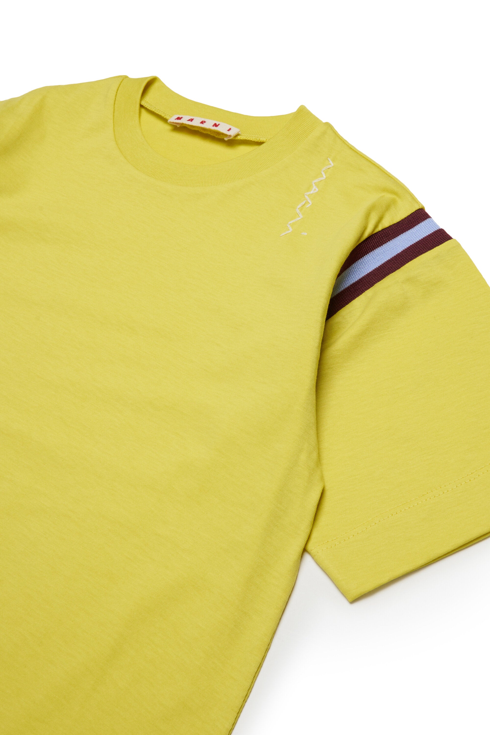 Camiseta de jersey con sisas a rayas