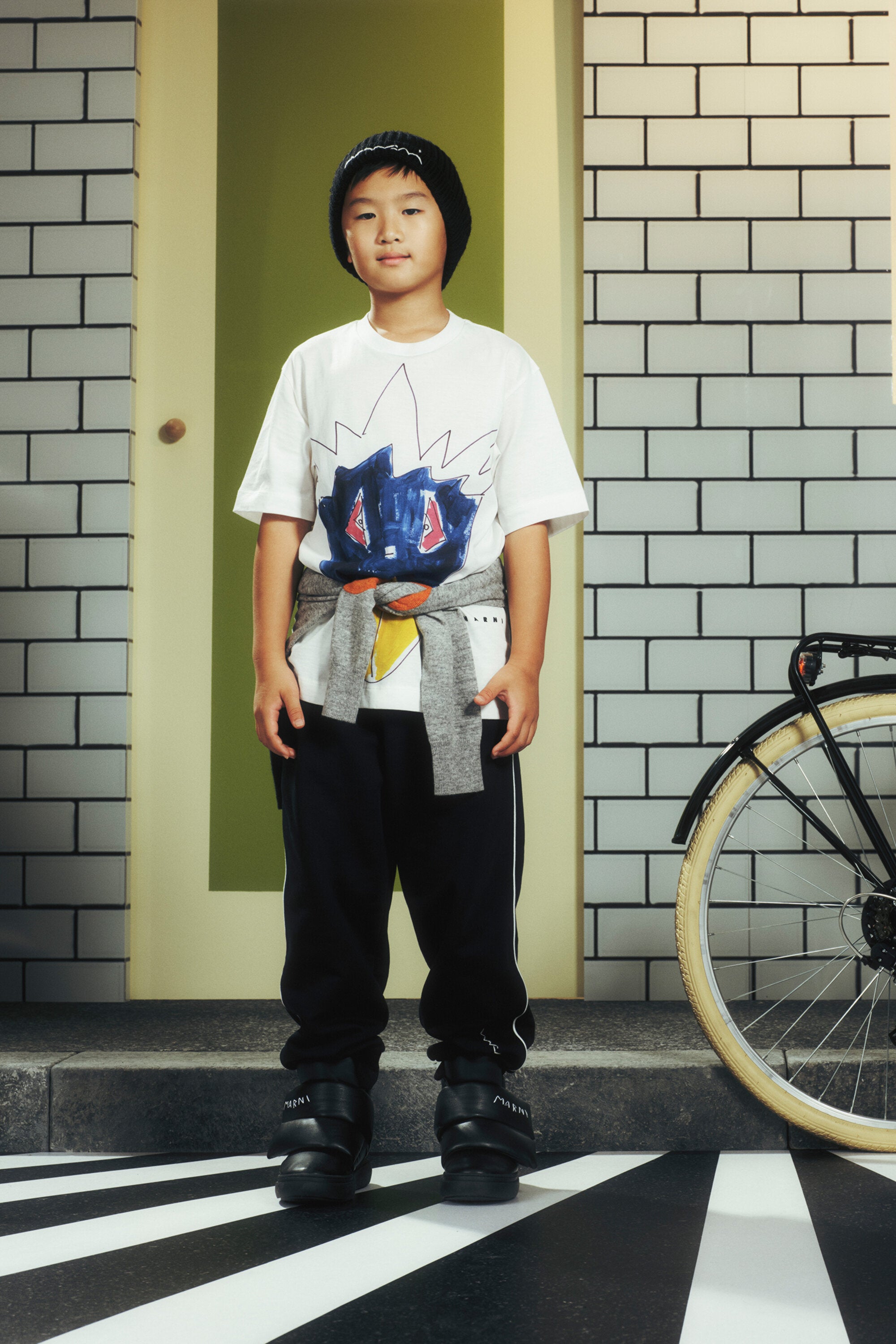 T-shirt in jersey con grafica Jungle