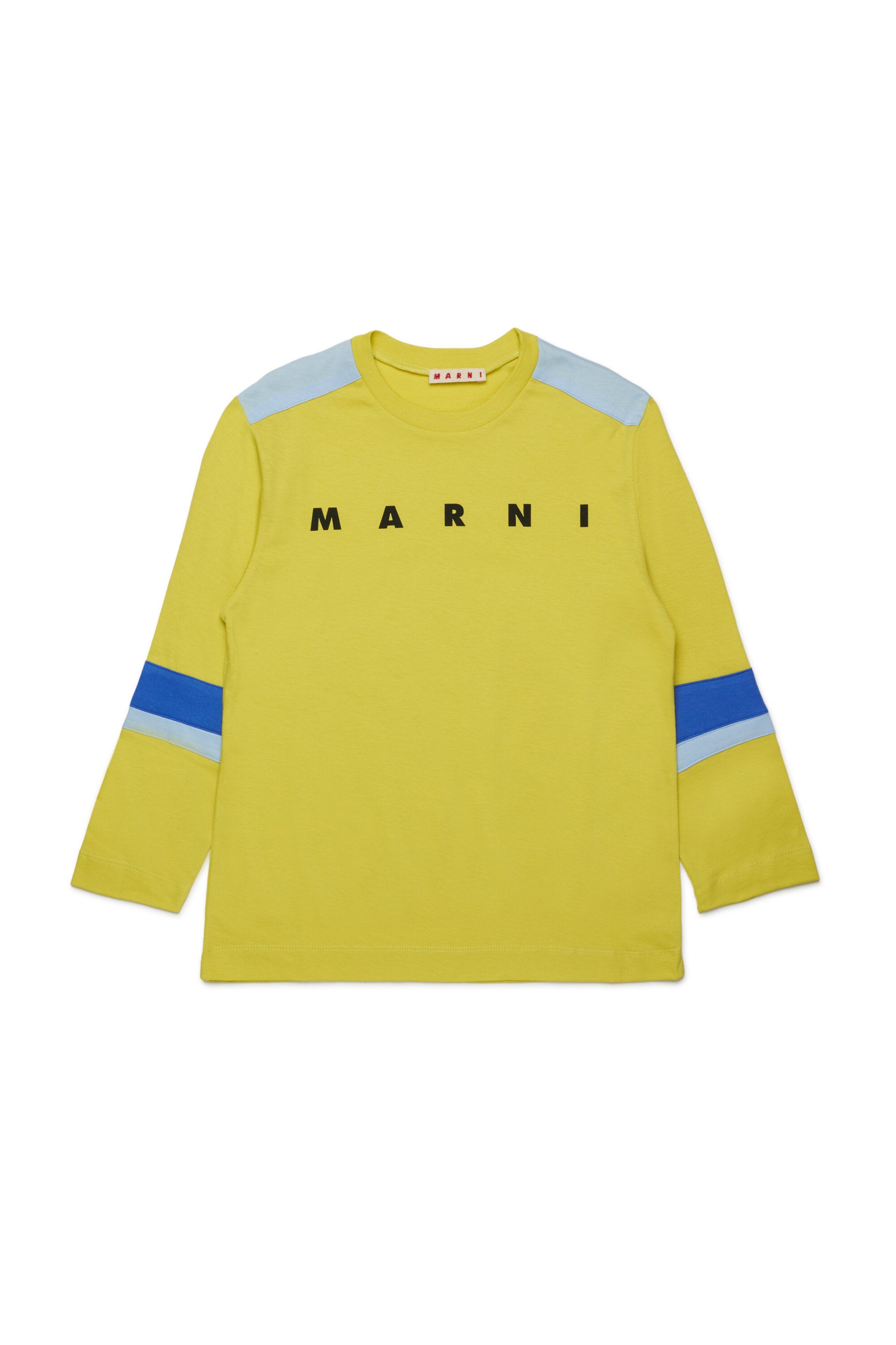 T-shirt manica lunga in jersey colorblock