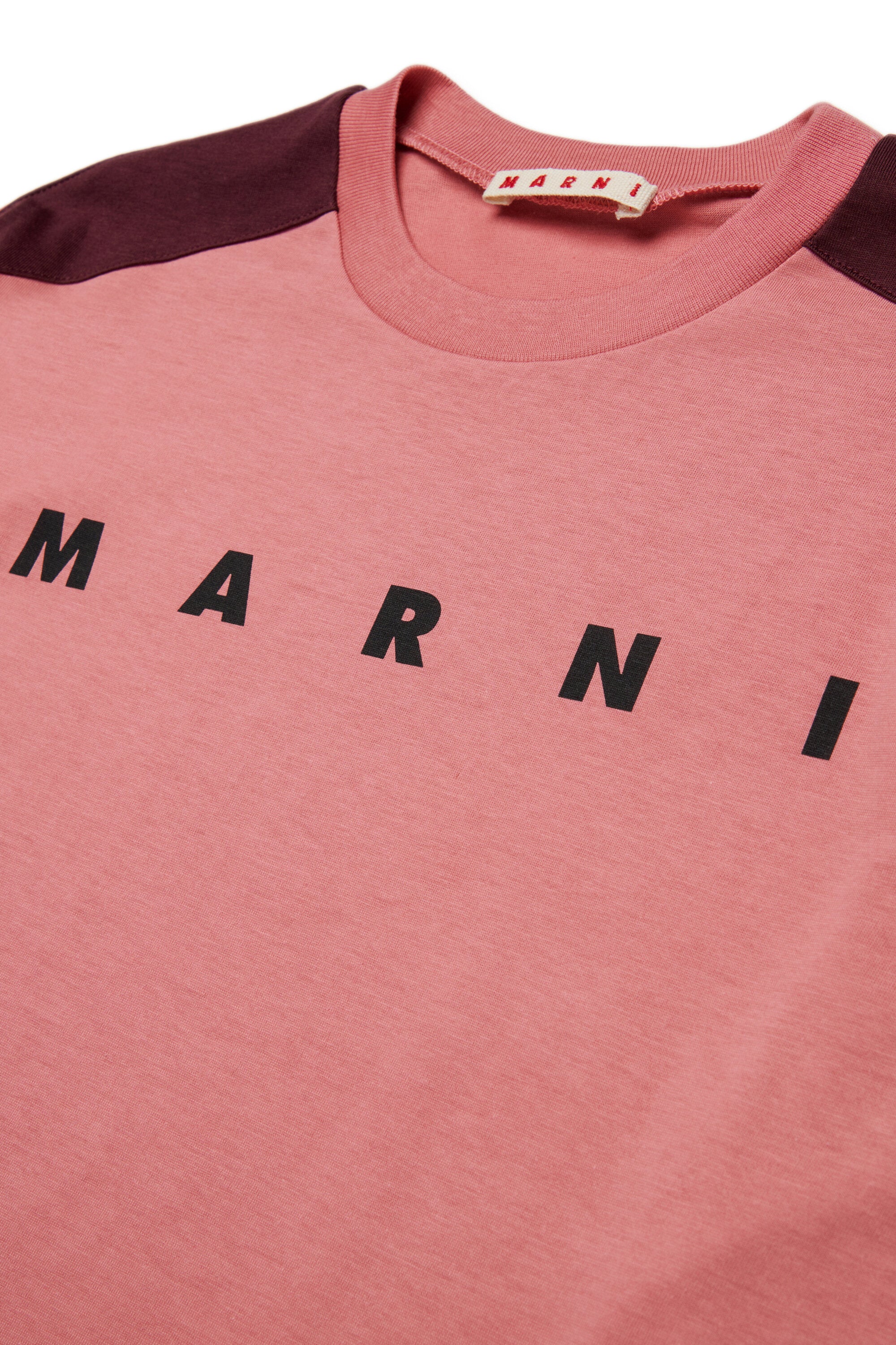 T-shirt manica lunga in jersey colorblock