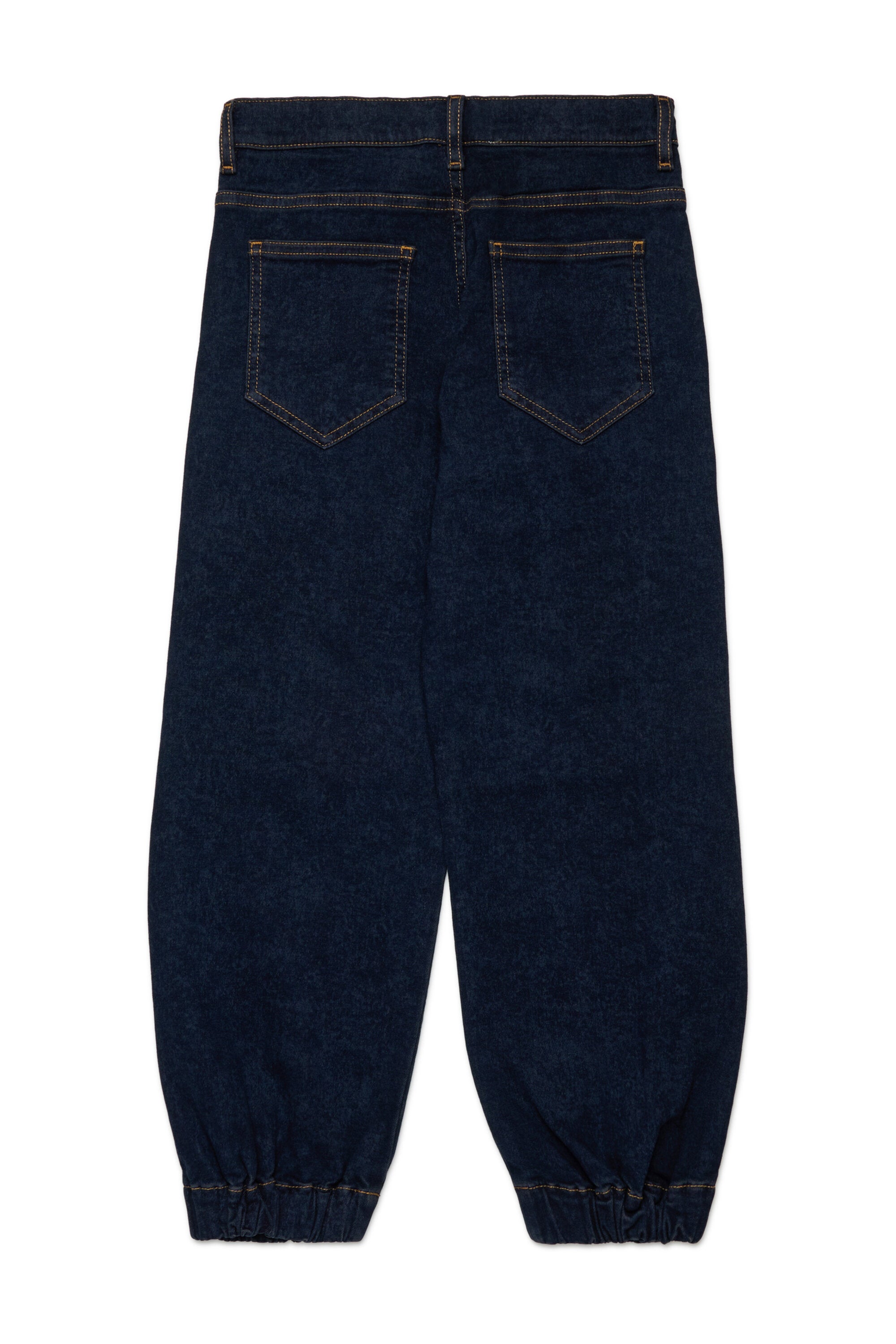 Jeans cargo scuro marmorizzato con tasche