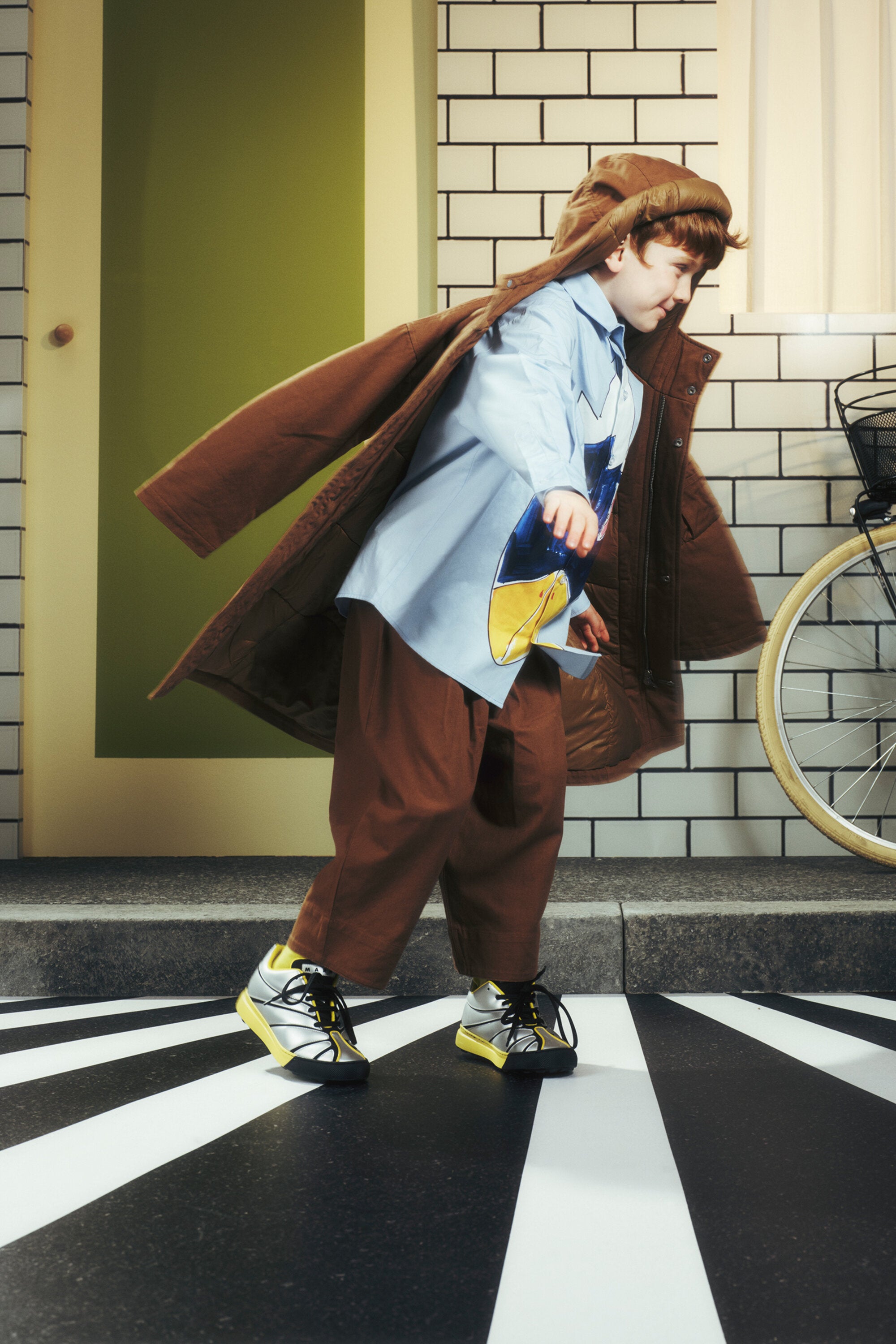 Pantaloni balloon in gabardina