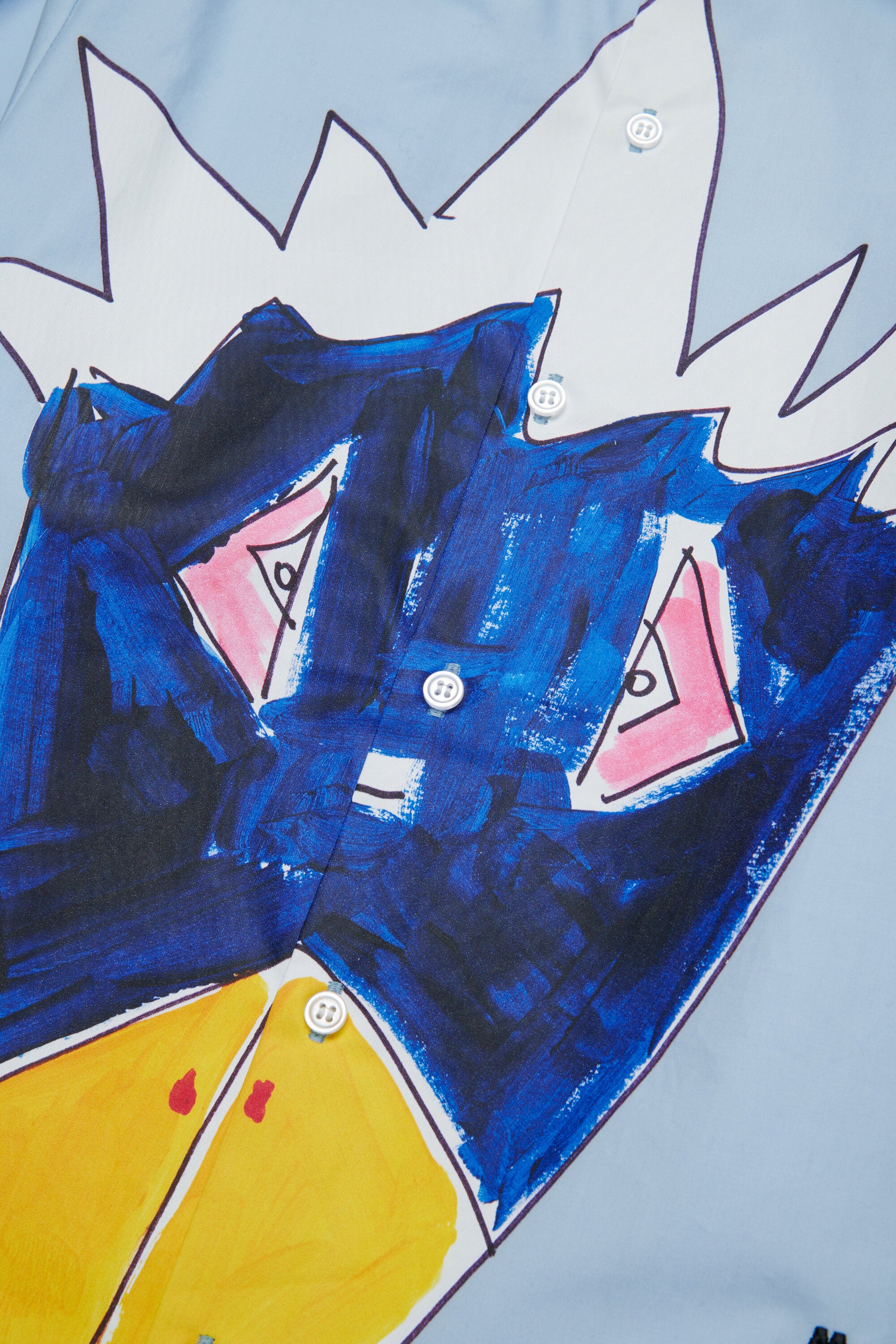 Camicia oversize in popeline con grafica Jungle