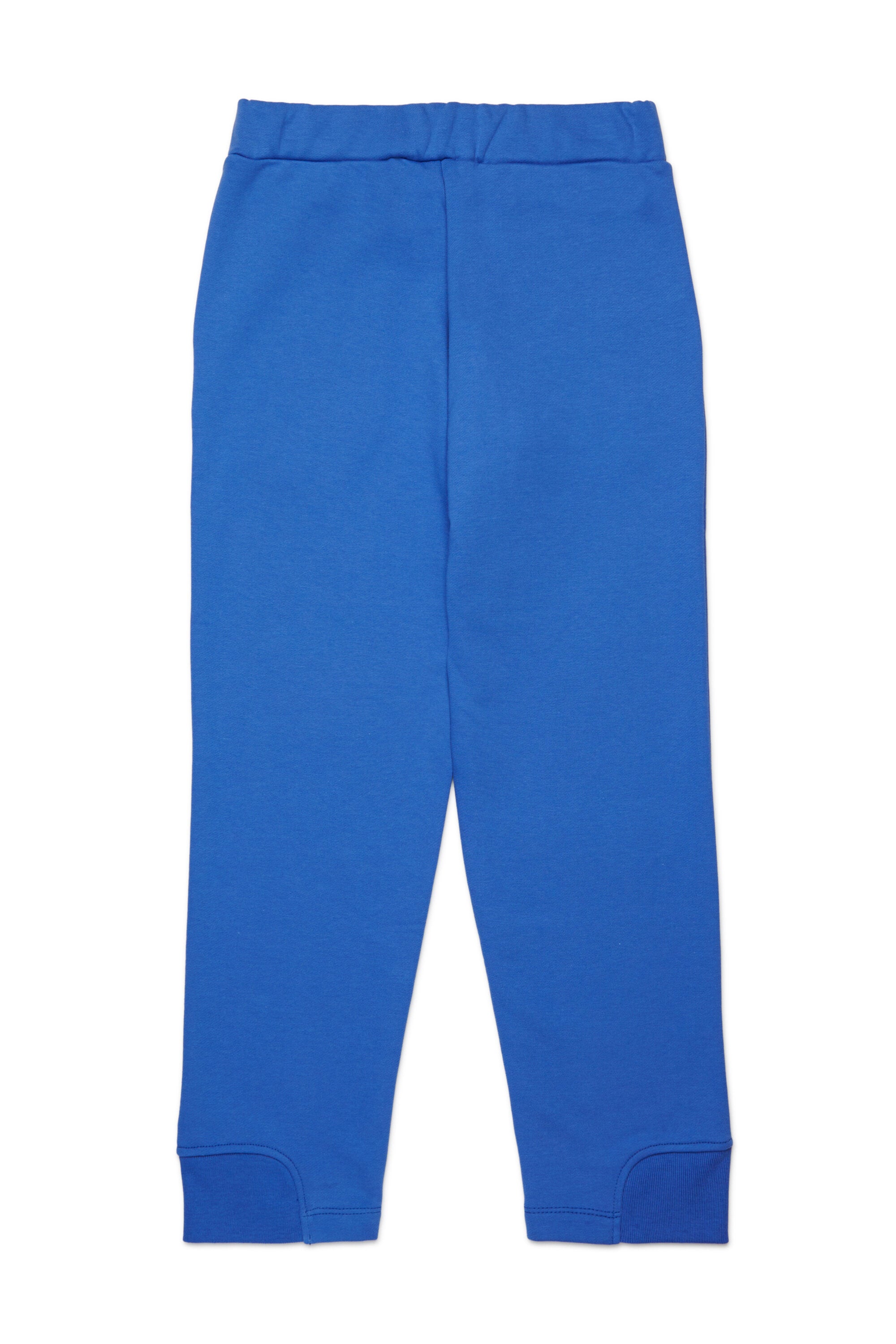 Fleece jogger pants with elastic ankle cuffs