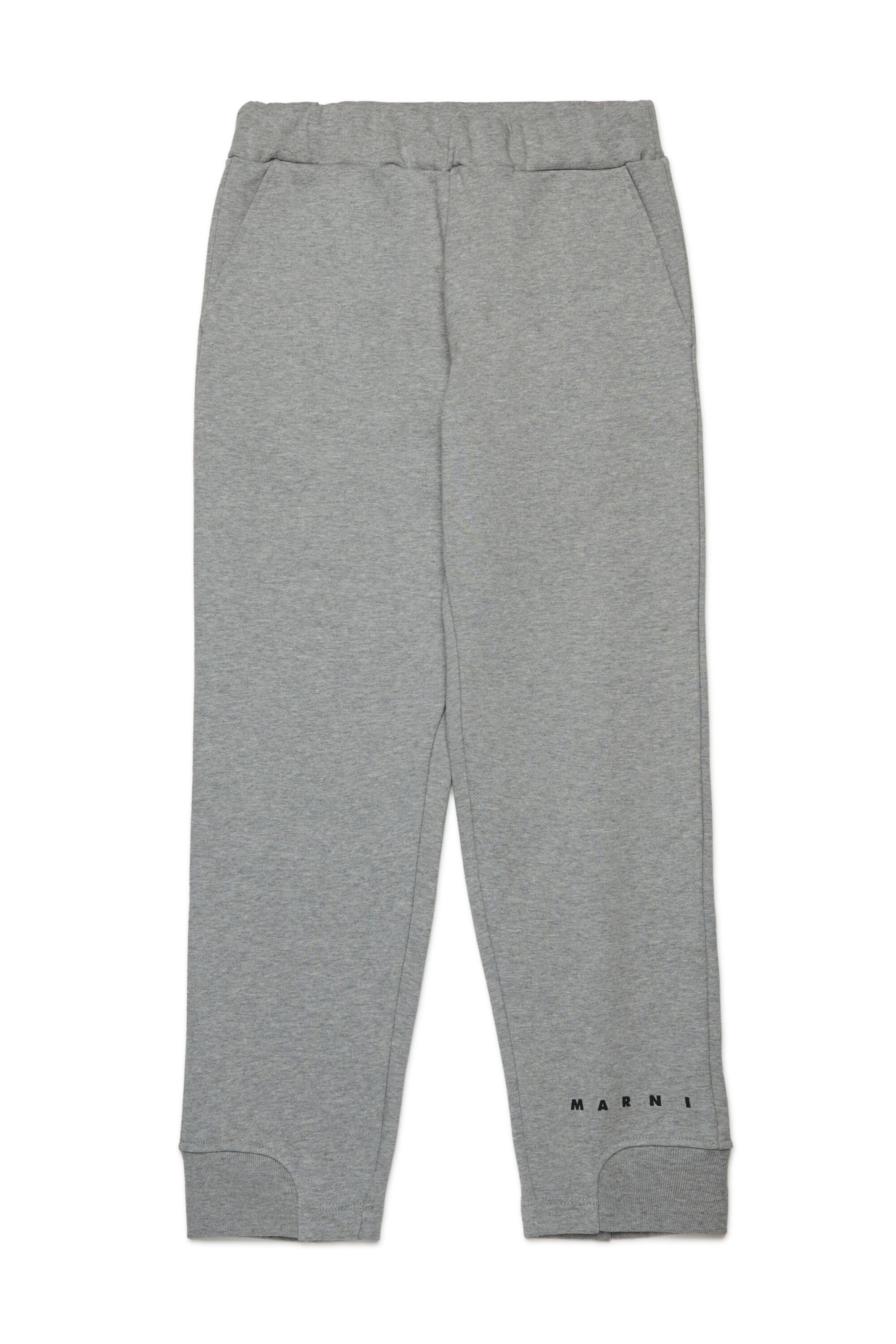 Pantaloni jogger in felpa con elastico alla caviglia