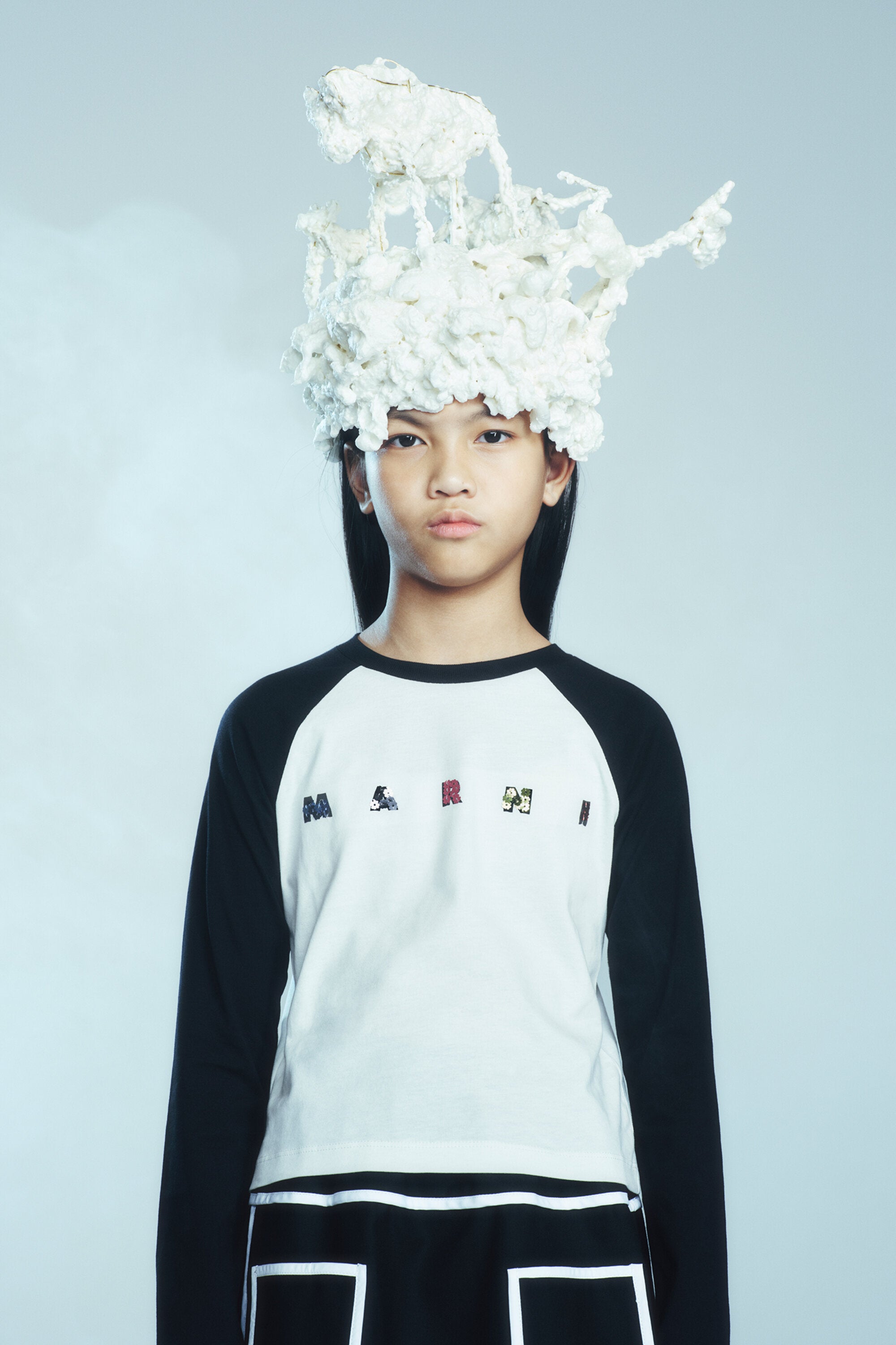 T-shirt manica lunga in jersey con logo Marni Sequins