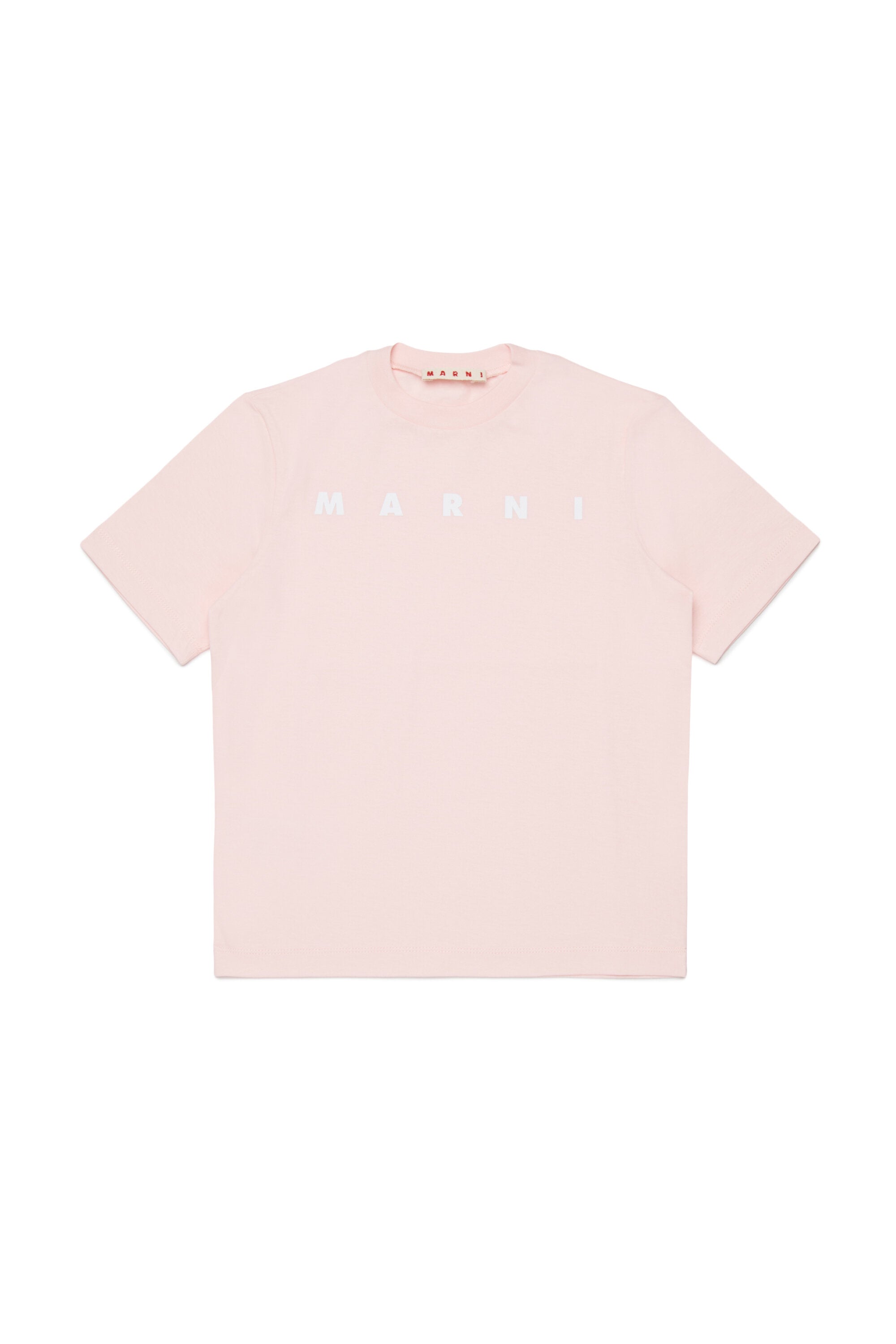T-shirt in jersey con logo Marni